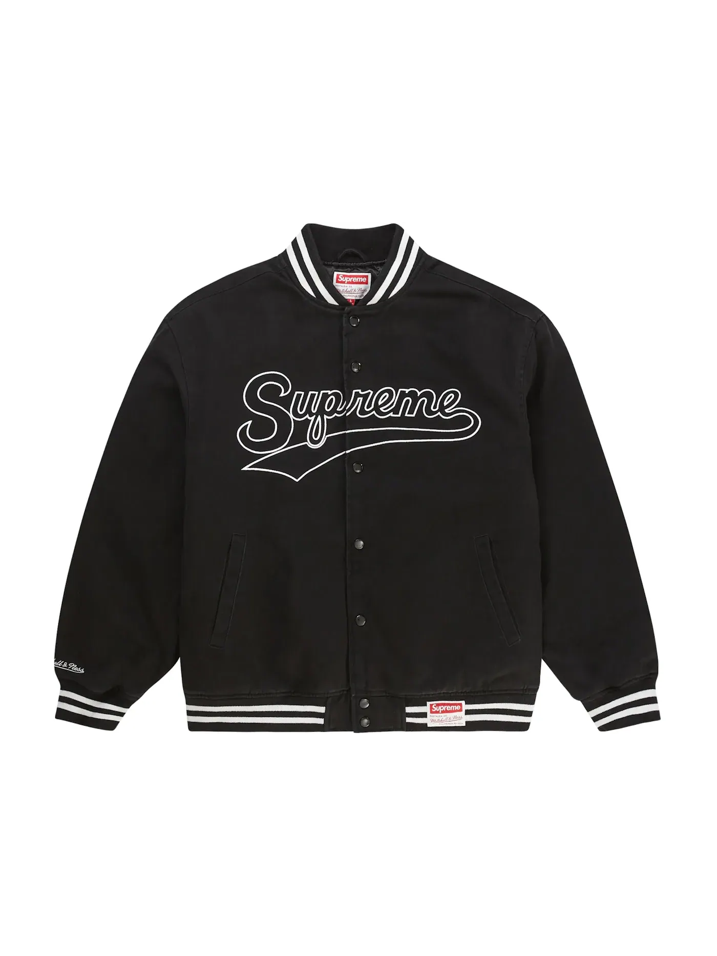 Мужская куртка-бомбер из твила с квилтингом Supreme Mitchell & Ness Doughboy Twill Varsity Jacket — изображение 1 из 3