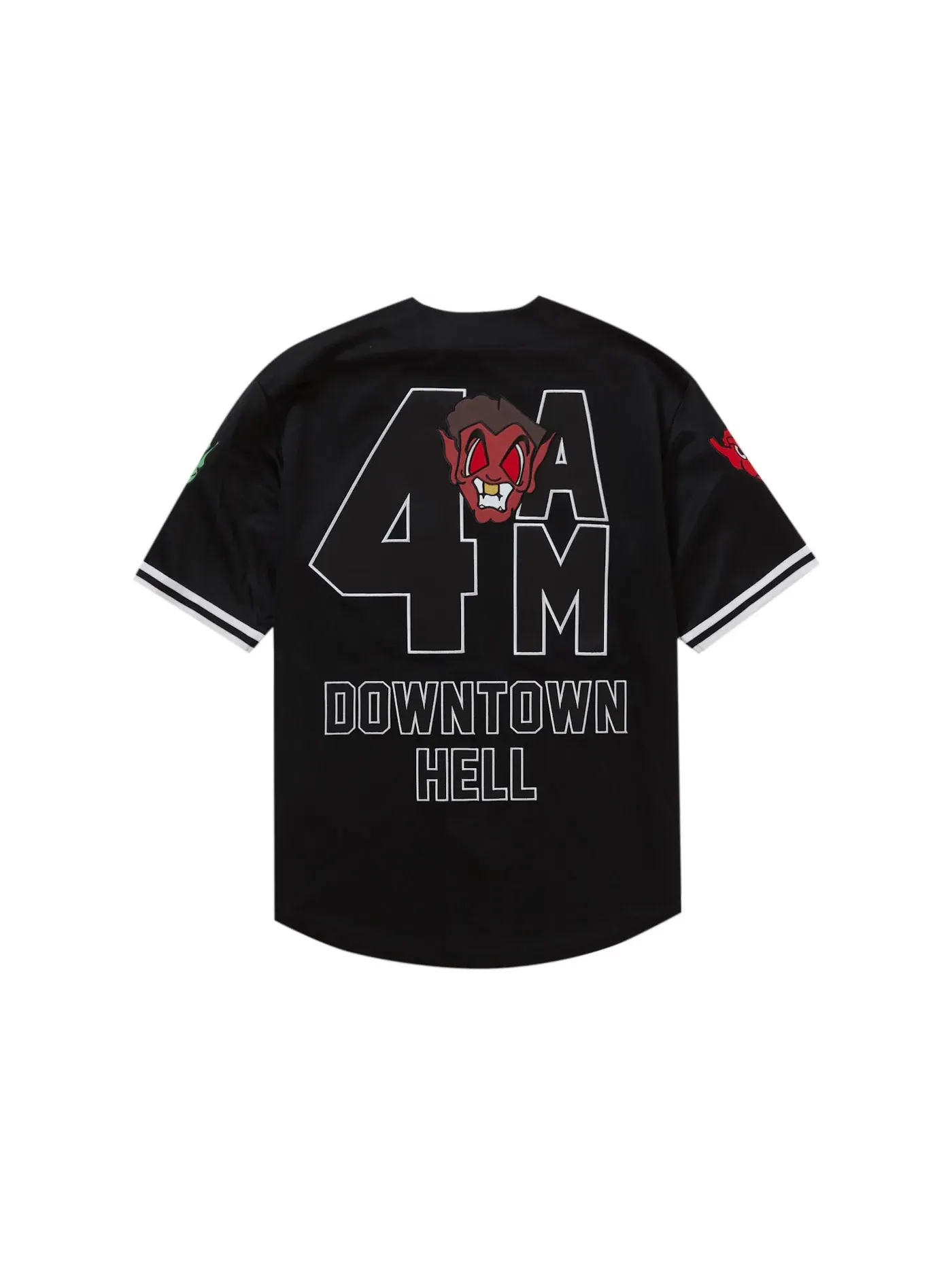 Мужская бейсбольная джерси с принтом Downtown Hell Supreme Mitchell & Ness — изображение 2 из 2, черный