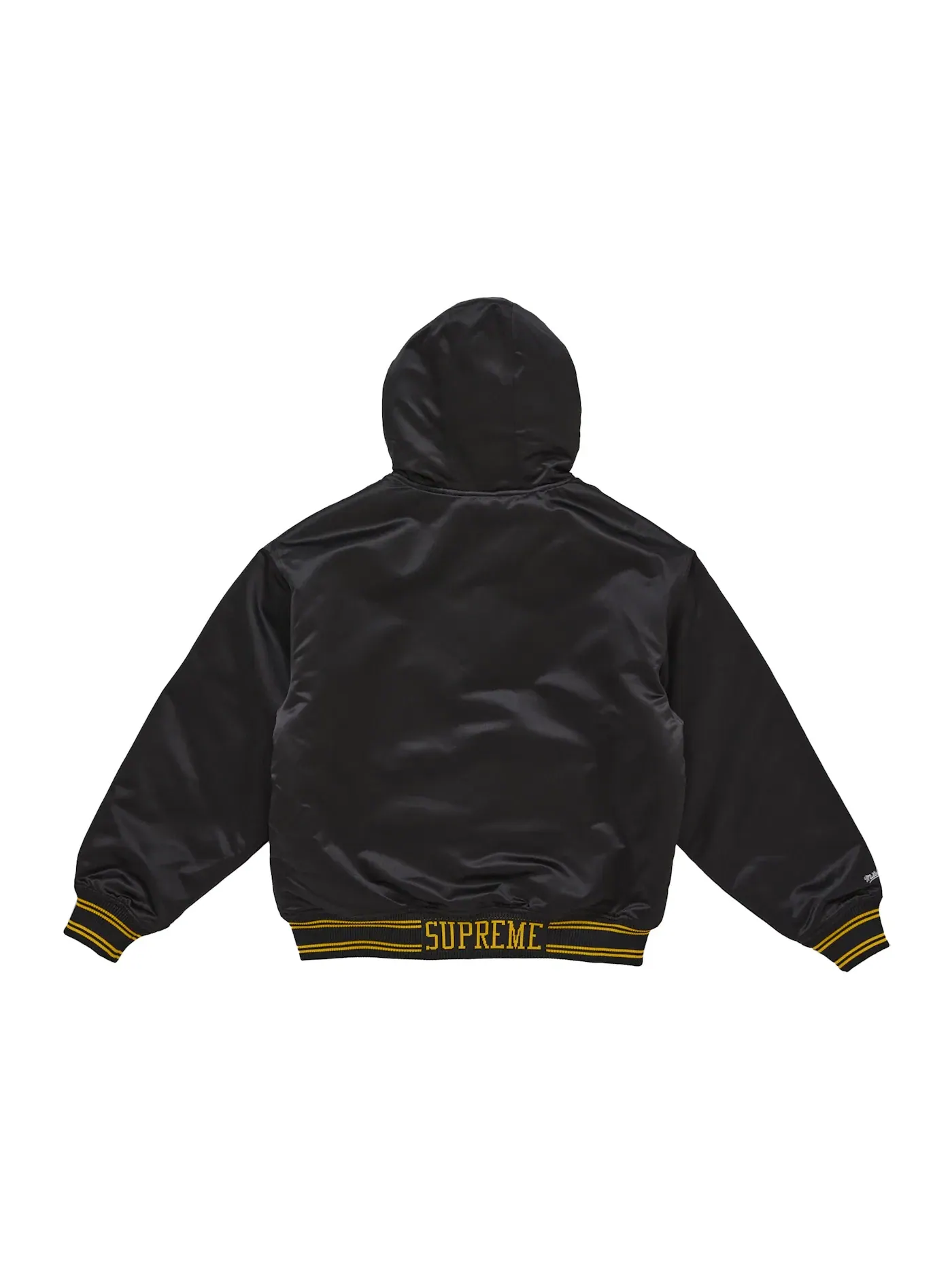 Мужская куртка-бомбер с капюшоном из сатина на подкладке Jacket Supreme — изображение 3 из 3, черный