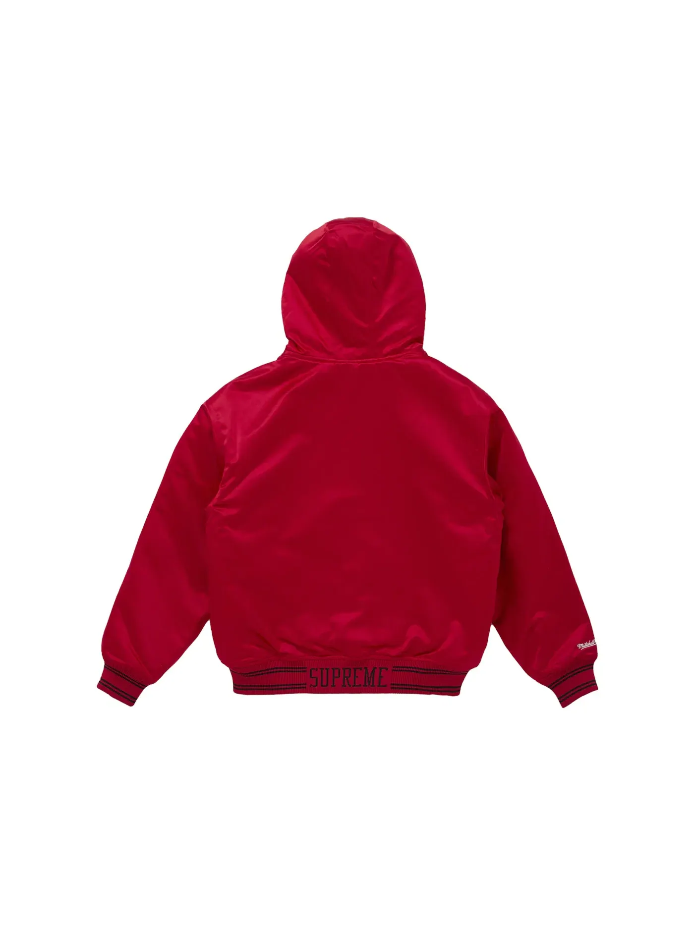 Мужская куртка-бомбер с капюшоном из сатина Jacket Supreme — изображение 3 из 3, красный