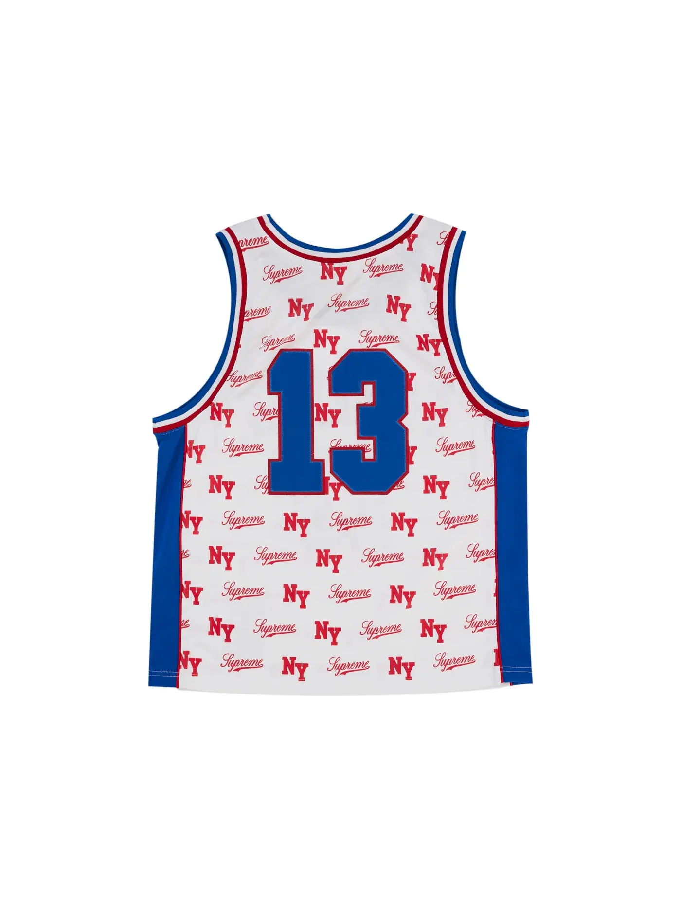 Мужская баскетбольная джерси с принтом Jersey Supreme — изображение 2 из 2, белый