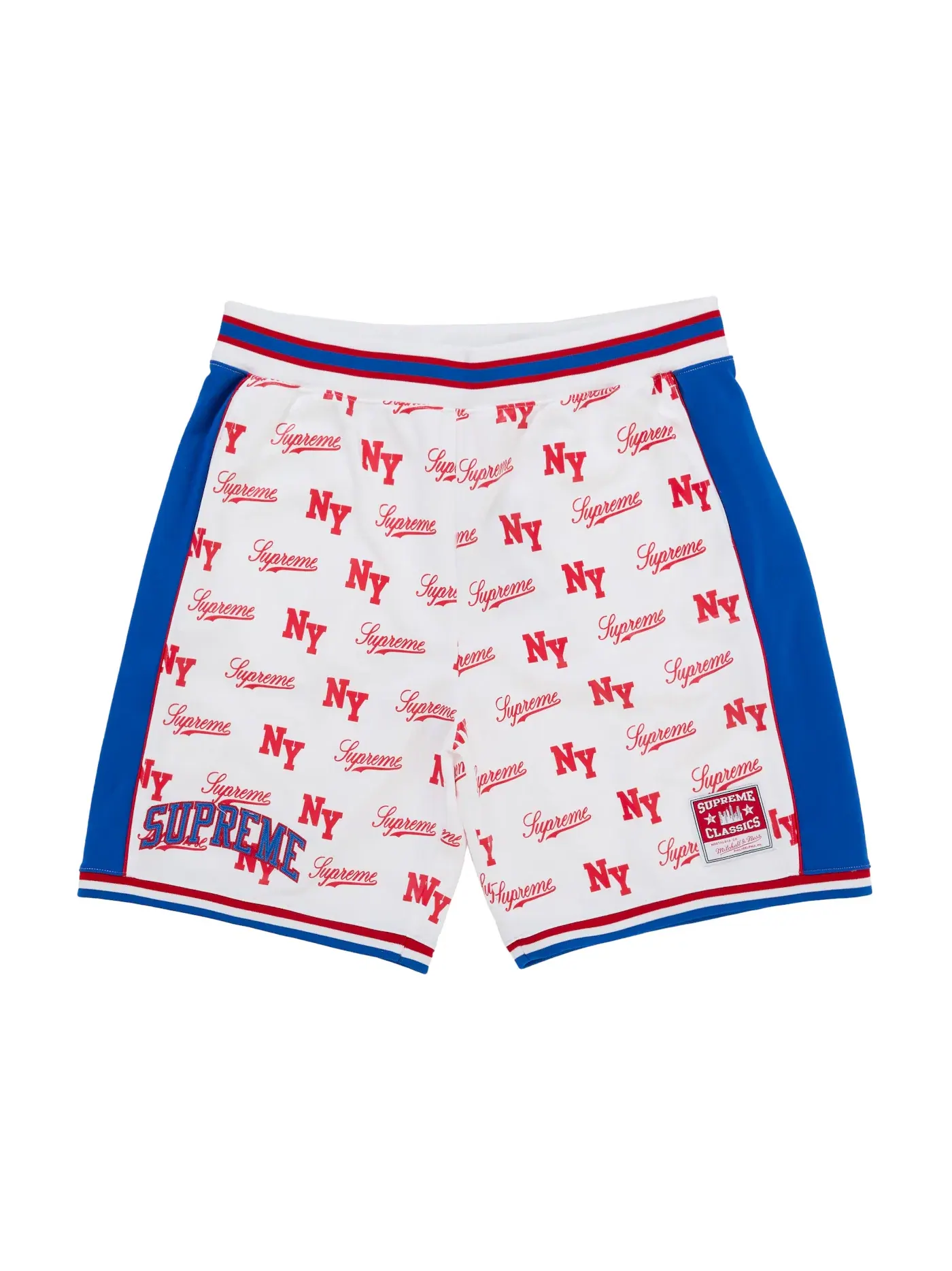 Мужские шорты с монограммой Supreme Mitchell & Ness — изображение 1 из 2, белый