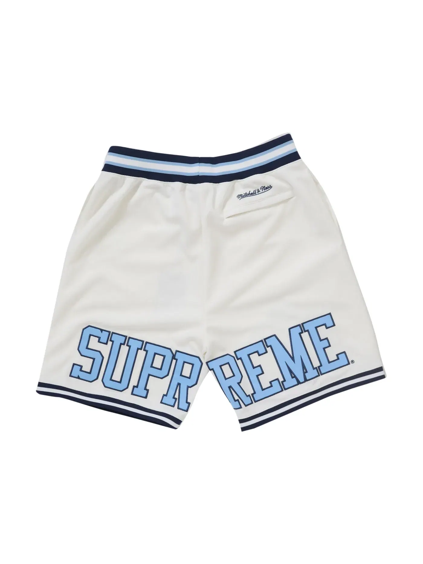 Мужские шорты с принтом Supreme Mitchell & Ness NCAA Basketball Short White — изображение 2 из 2