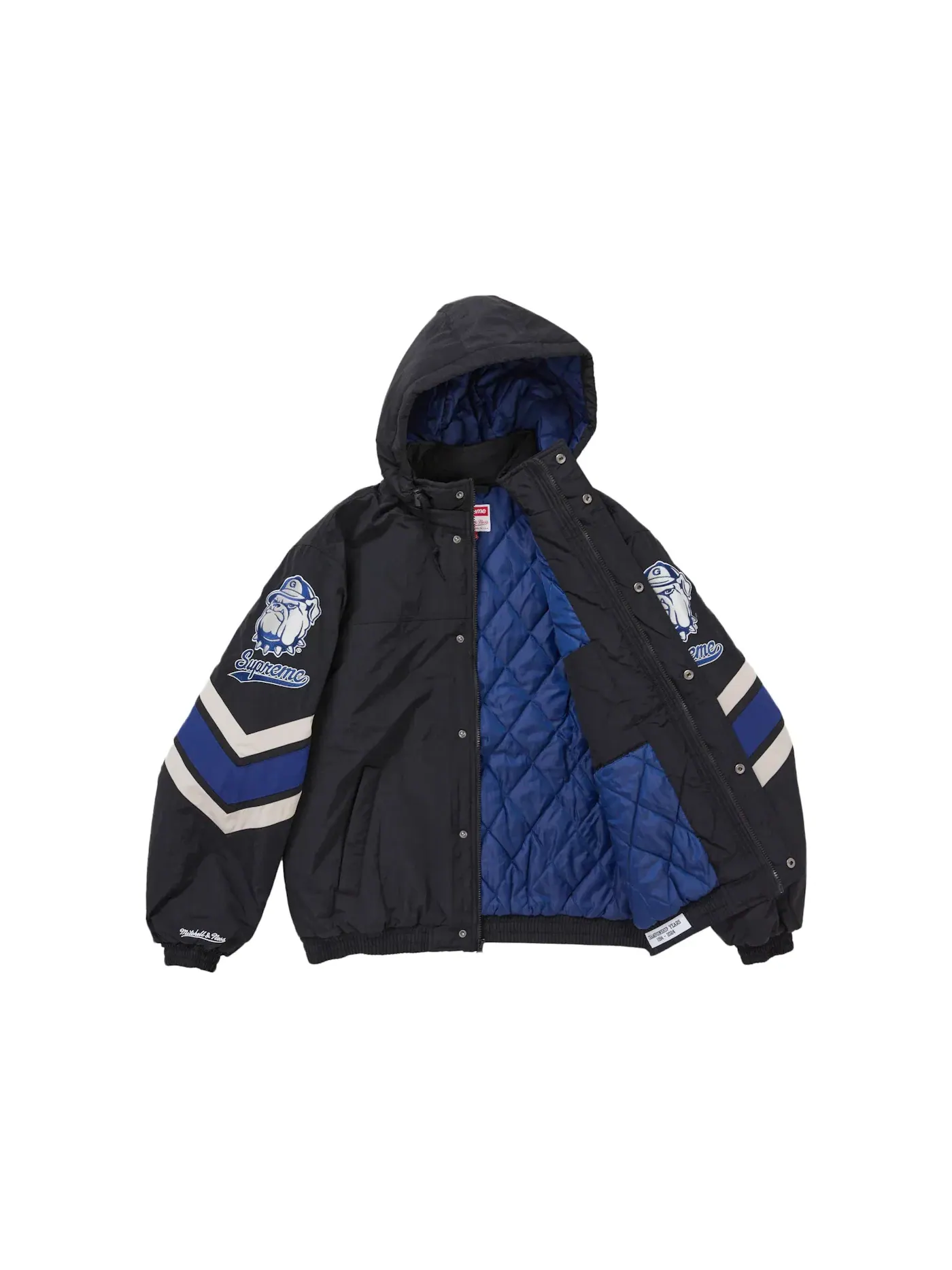 Мужская куртка с капюшоном от Supreme и Mitchell & Ness — изображение 2 из 5, черный