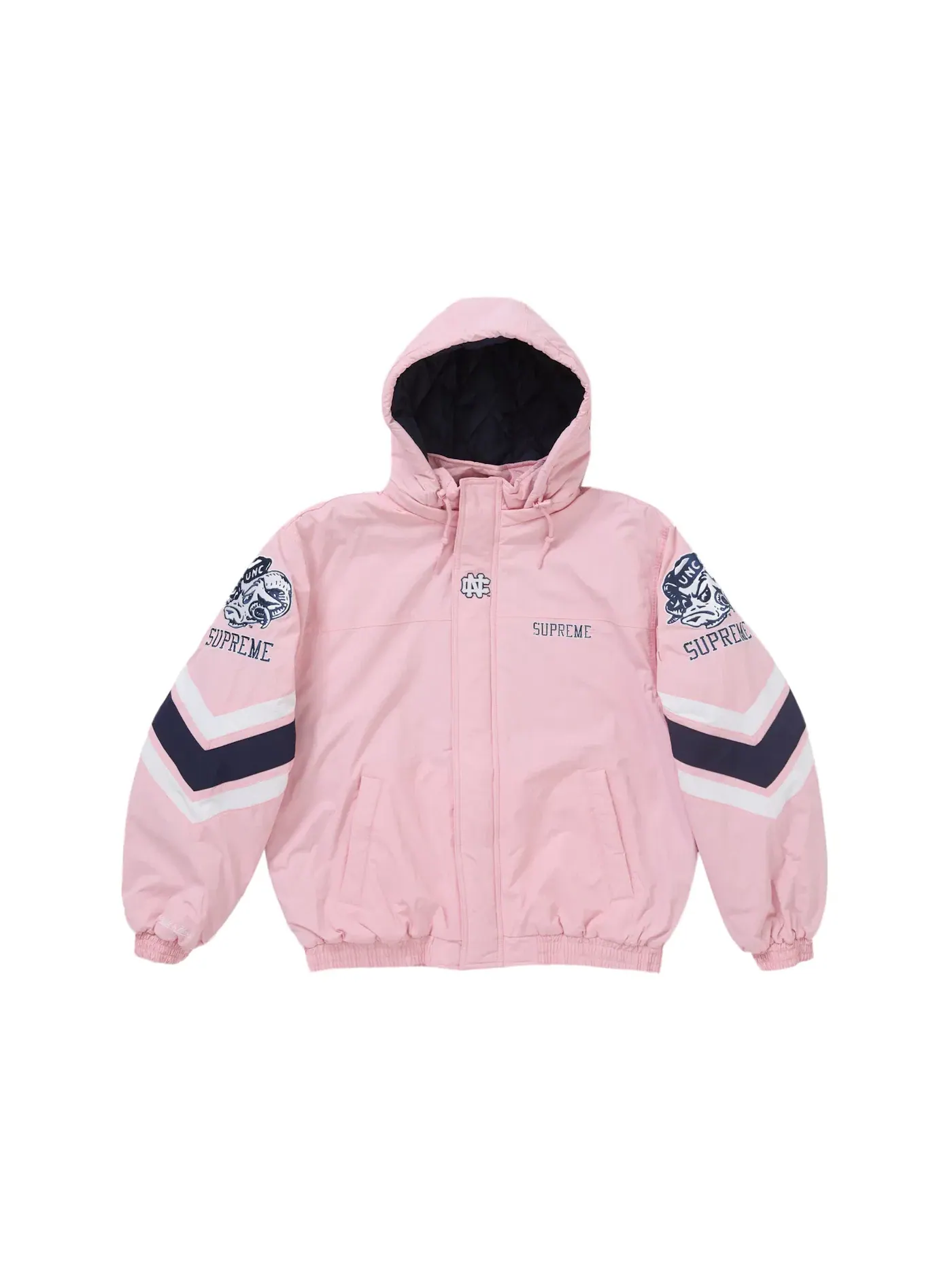 Мужская куртка с капюшоном Supreme Mitchell & Ness NCAA — изображение 1 из 5, розовый
