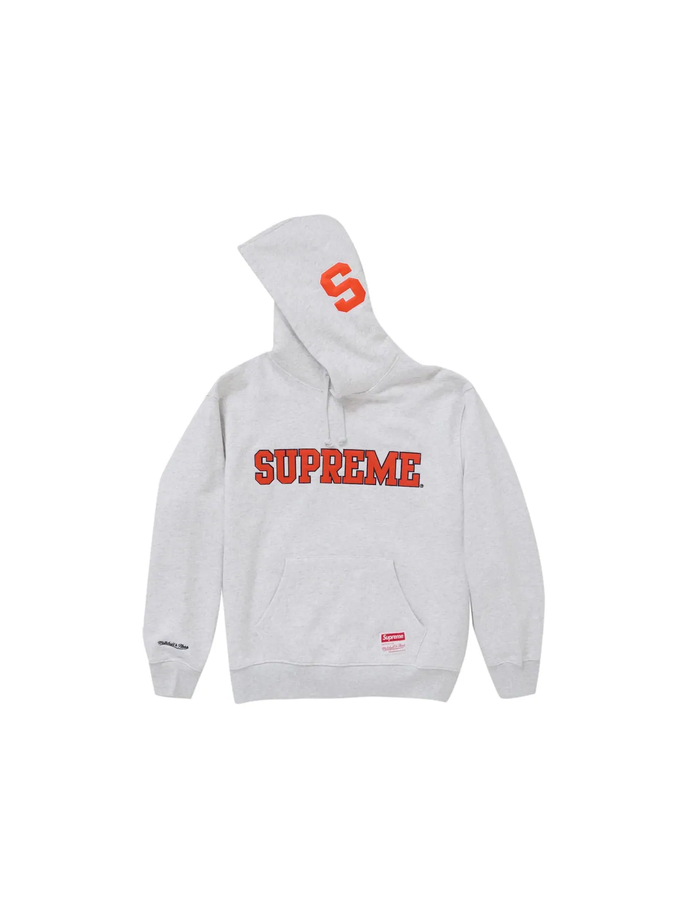Мужской худи с принтом Supreme Mitchell & Ness NCAA — изображение 2 из 3, серый