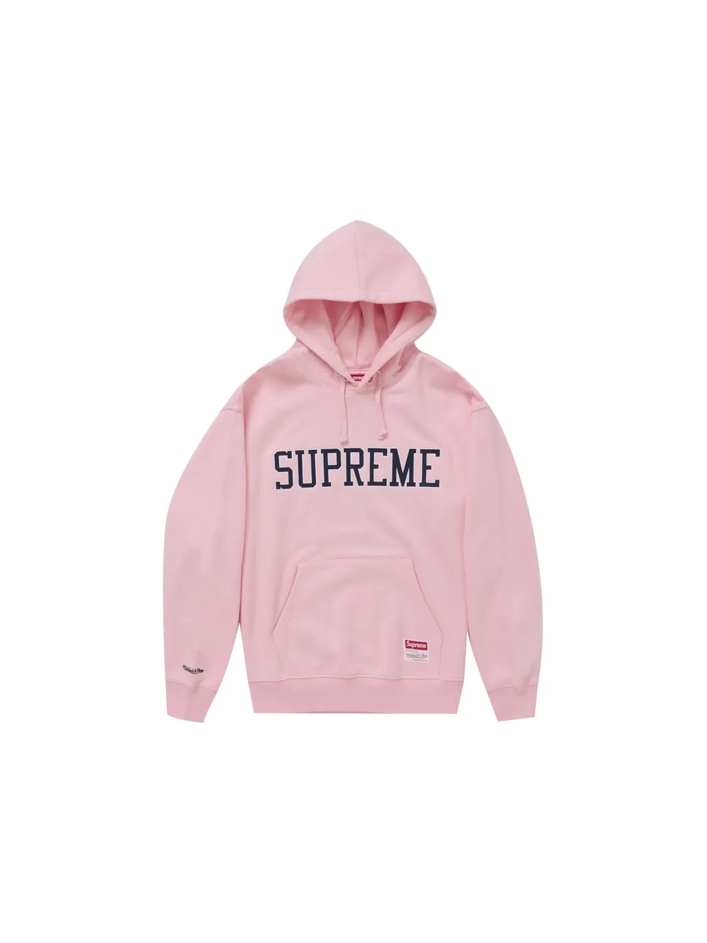 Мужская худи с капюшоном Supreme Mitchell & Ness NCAA Hooded Sweatshirt — изображение 1 из 3, розовый