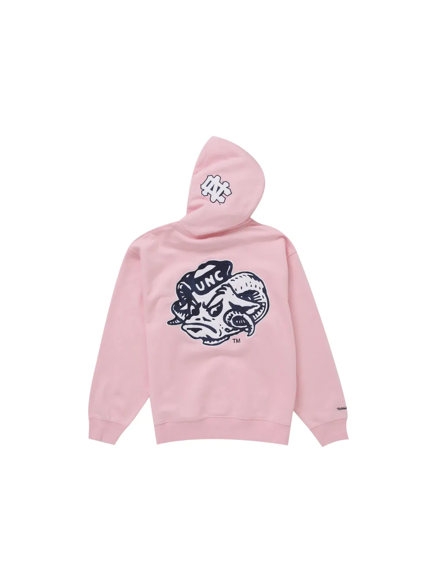 Мужская худи с капюшоном Supreme Mitchell & Ness NCAA Hooded Sweatshirt — изображение 3 из 3, розовый