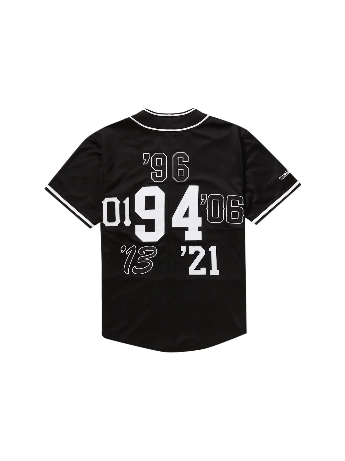 Мужская джерси с принтом Supreme Mitchell & Ness Patchwork Baseball Jersey — изображение 2 из 2, черный