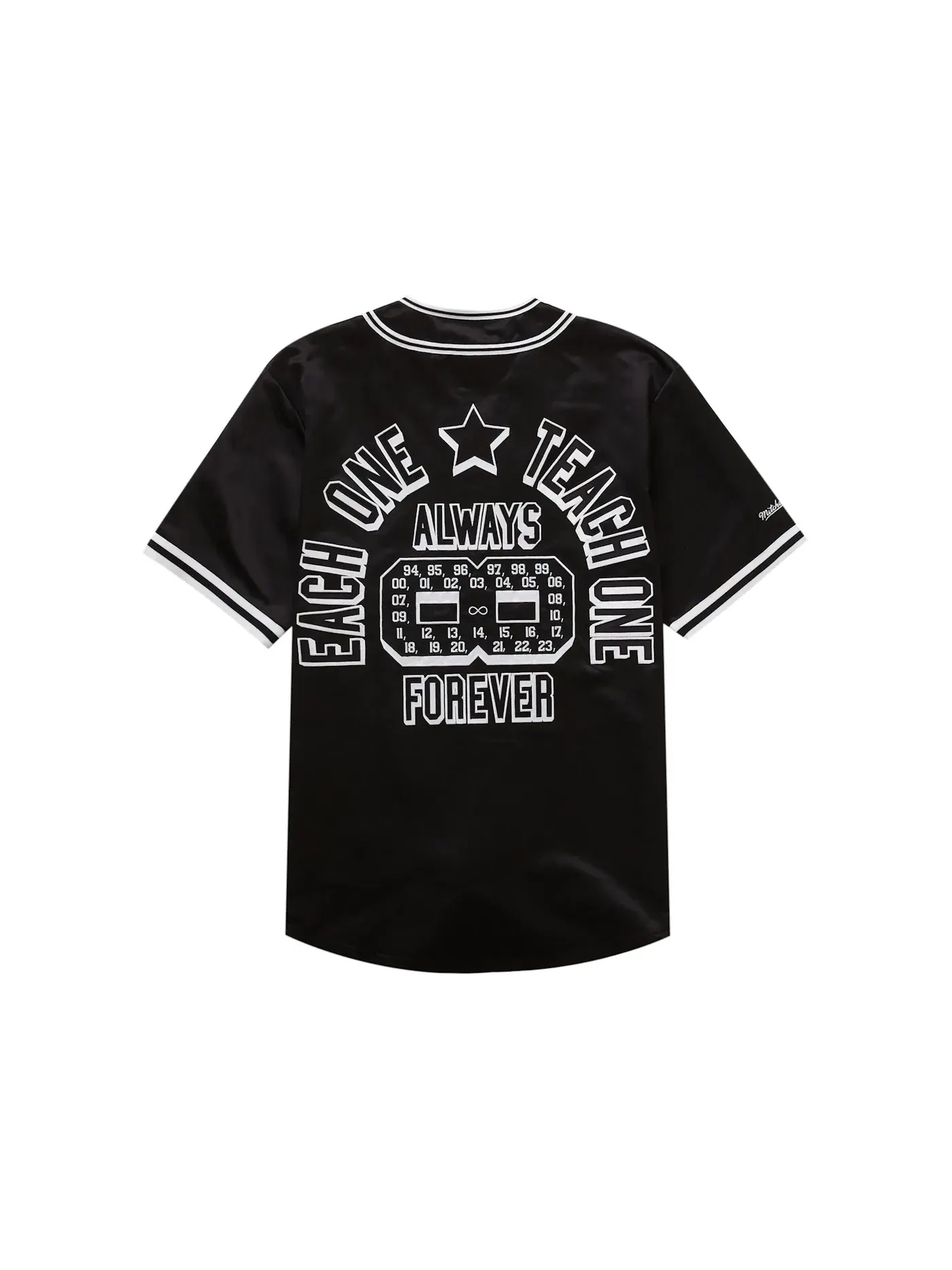 Мужская бейсбольная джерси из сатина Mitchell & Ness Supreme — изображение 2 из 2, черный