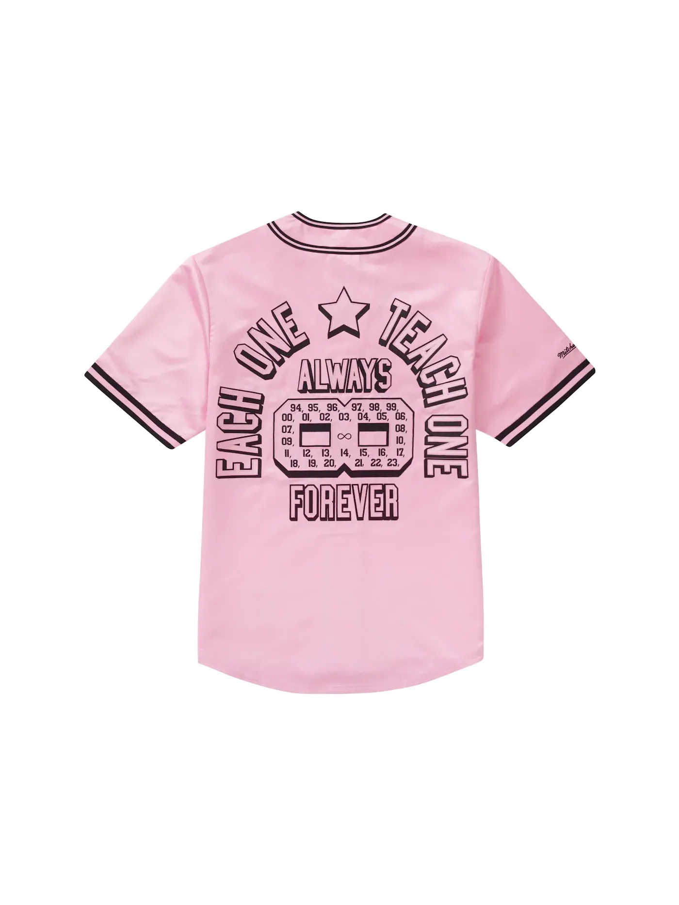 Мужская бейсбольная джерси из сатина Mitchell & Ness Supreme — изображение 2 из 2, розовый