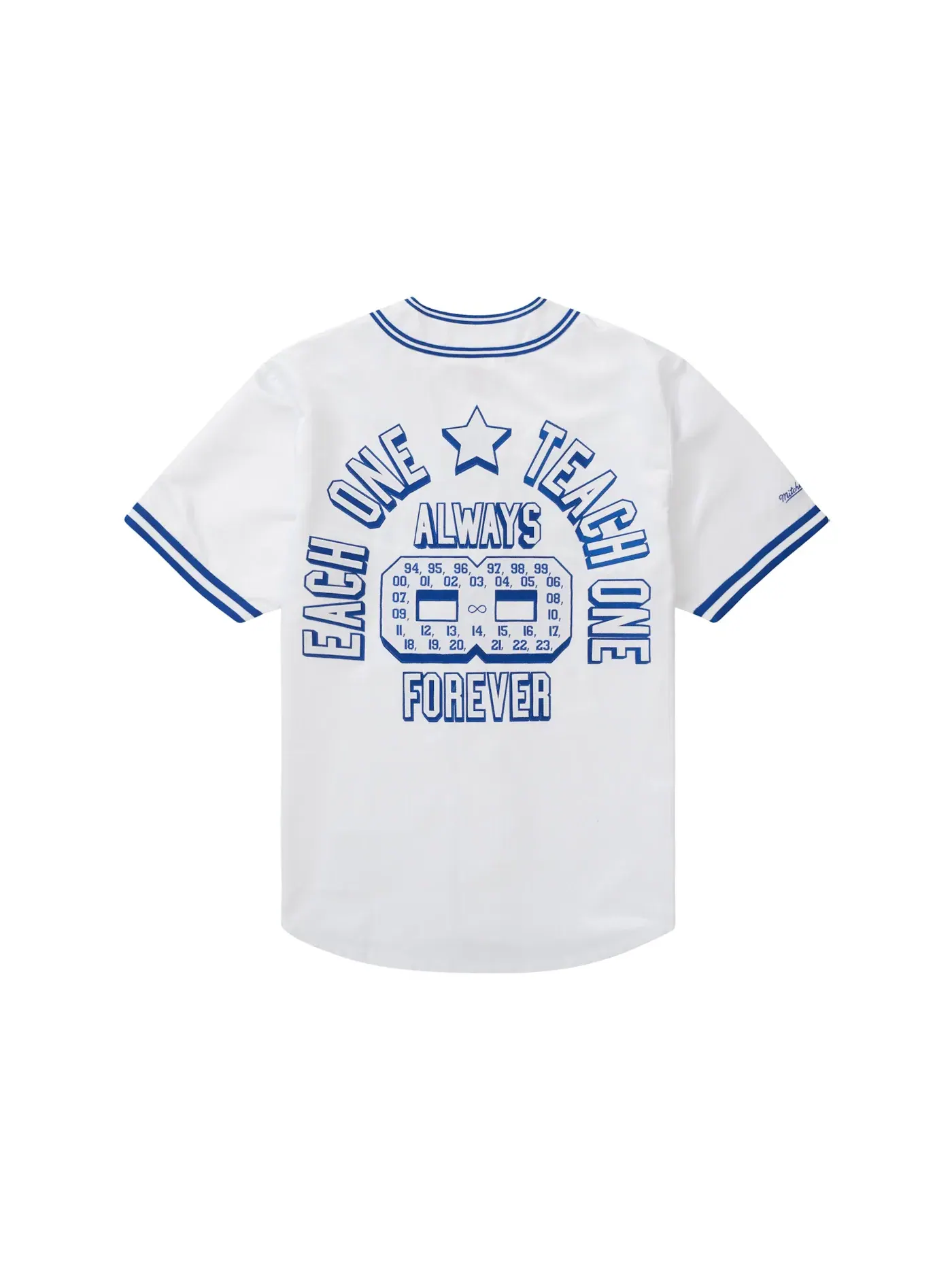 Мужская бейсбольная джерси из сатина Mitchell & Ness Supreme — изображение 2 из 2, белый