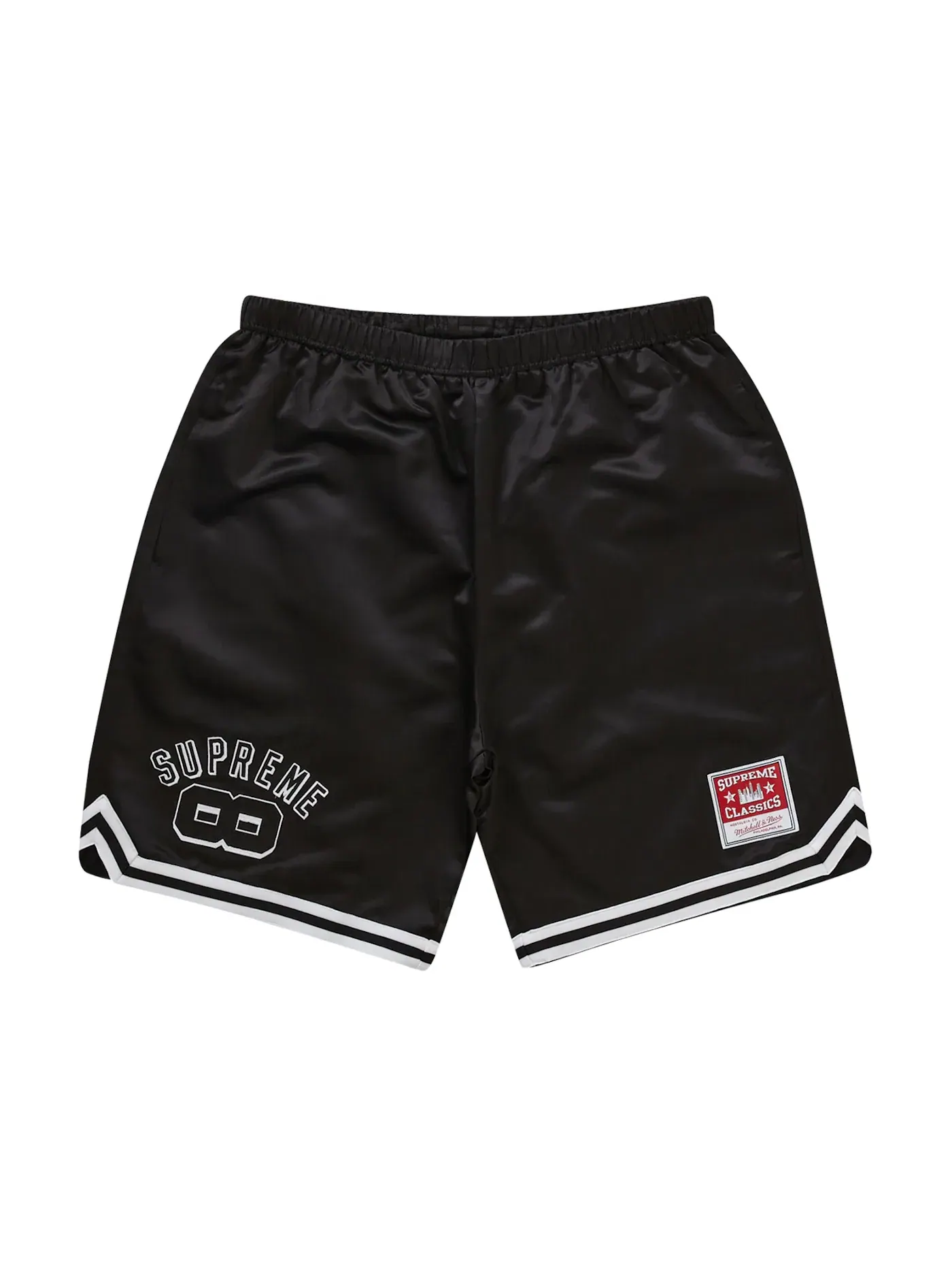 Мужские шорты с принтом Supreme Mitchell & Ness — изображение 1 из 2, черный