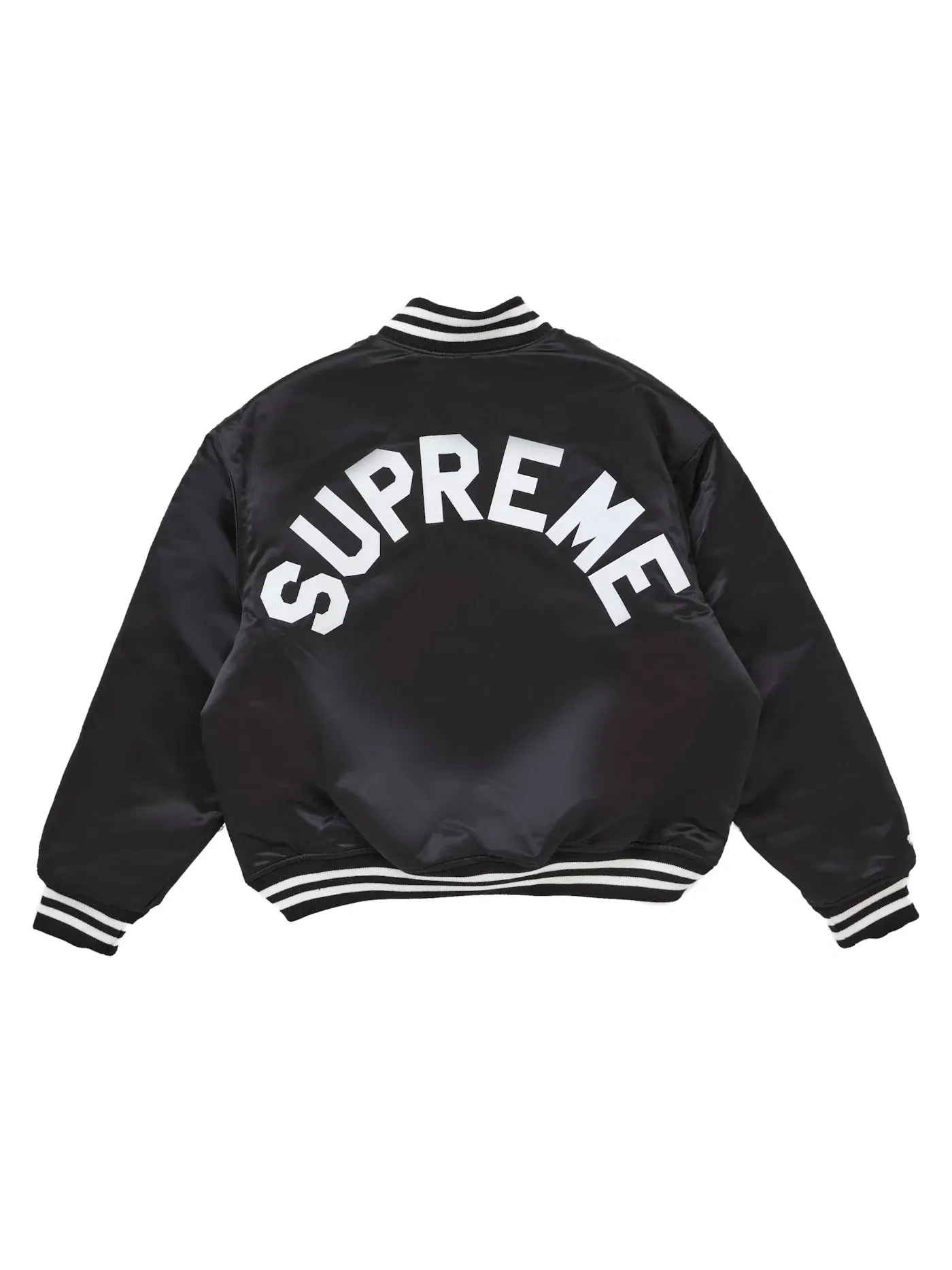 Мужская куртка-бомбер сатиновая Supreme Jacket (FW24) — изображение 1 из 3, черный