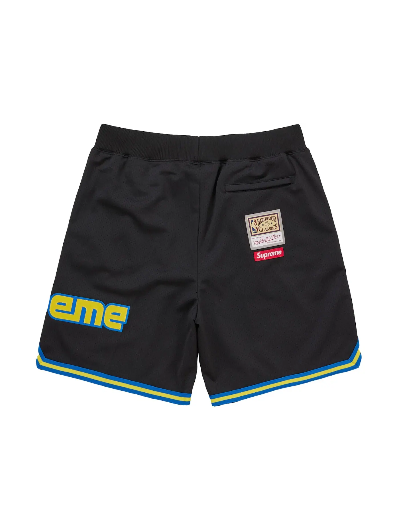 Мужские шорты с логотипом Supreme Mitchell & Ness Teams Basketball Short — изображение 3 из 4, черный