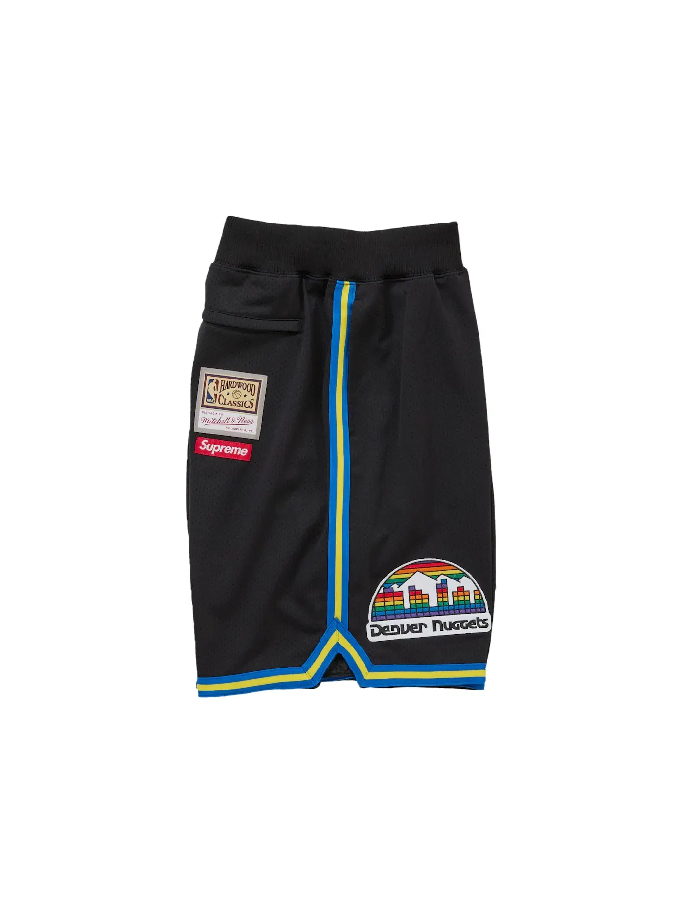 Мужские шорты с логотипом Supreme Mitchell & Ness Teams Basketball Short — изображение 4 из 4, черный