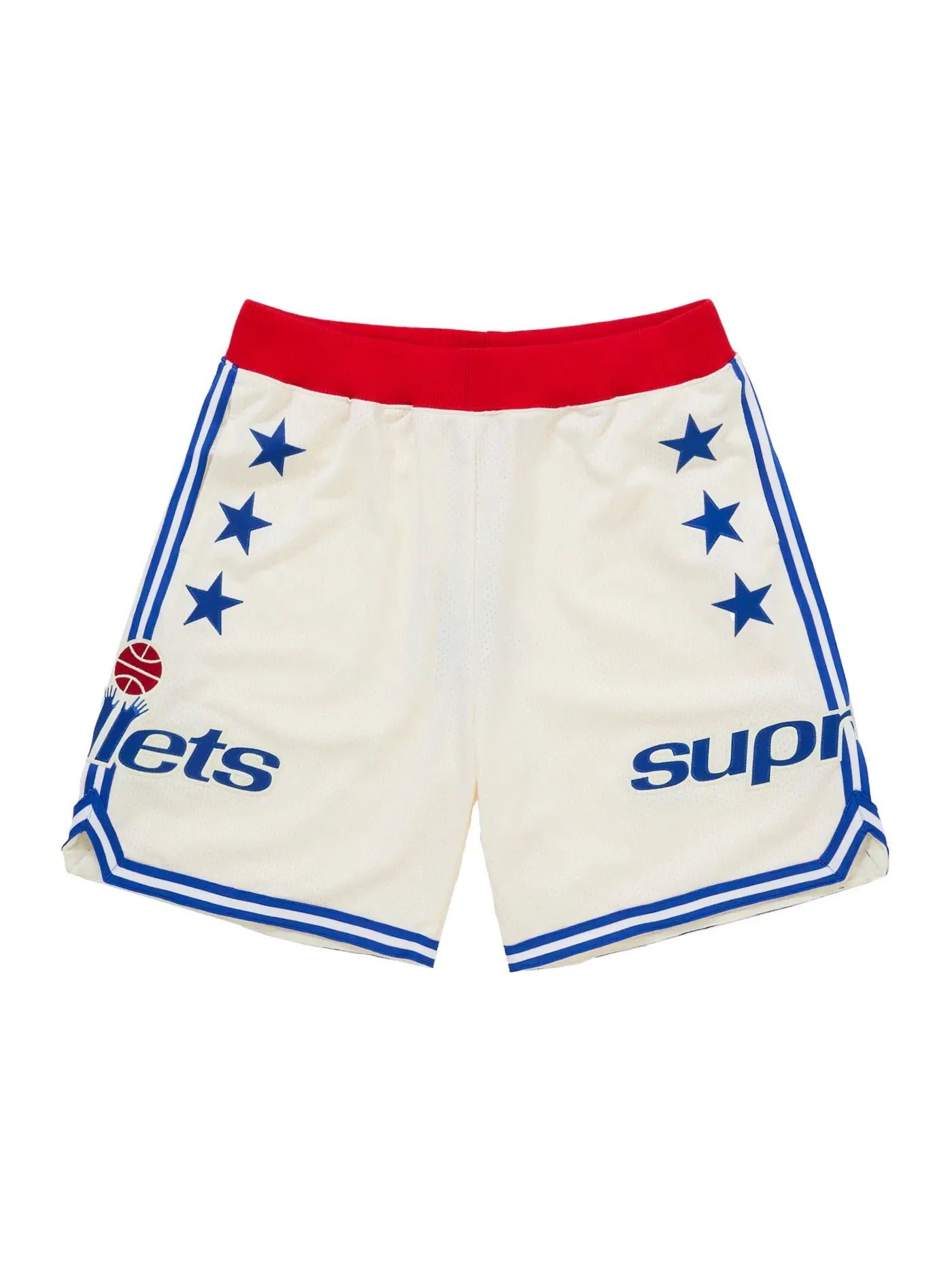 Мужские шорты с принтом Teams Supreme Mitchell & Ness — изображение 1 из 4, белый