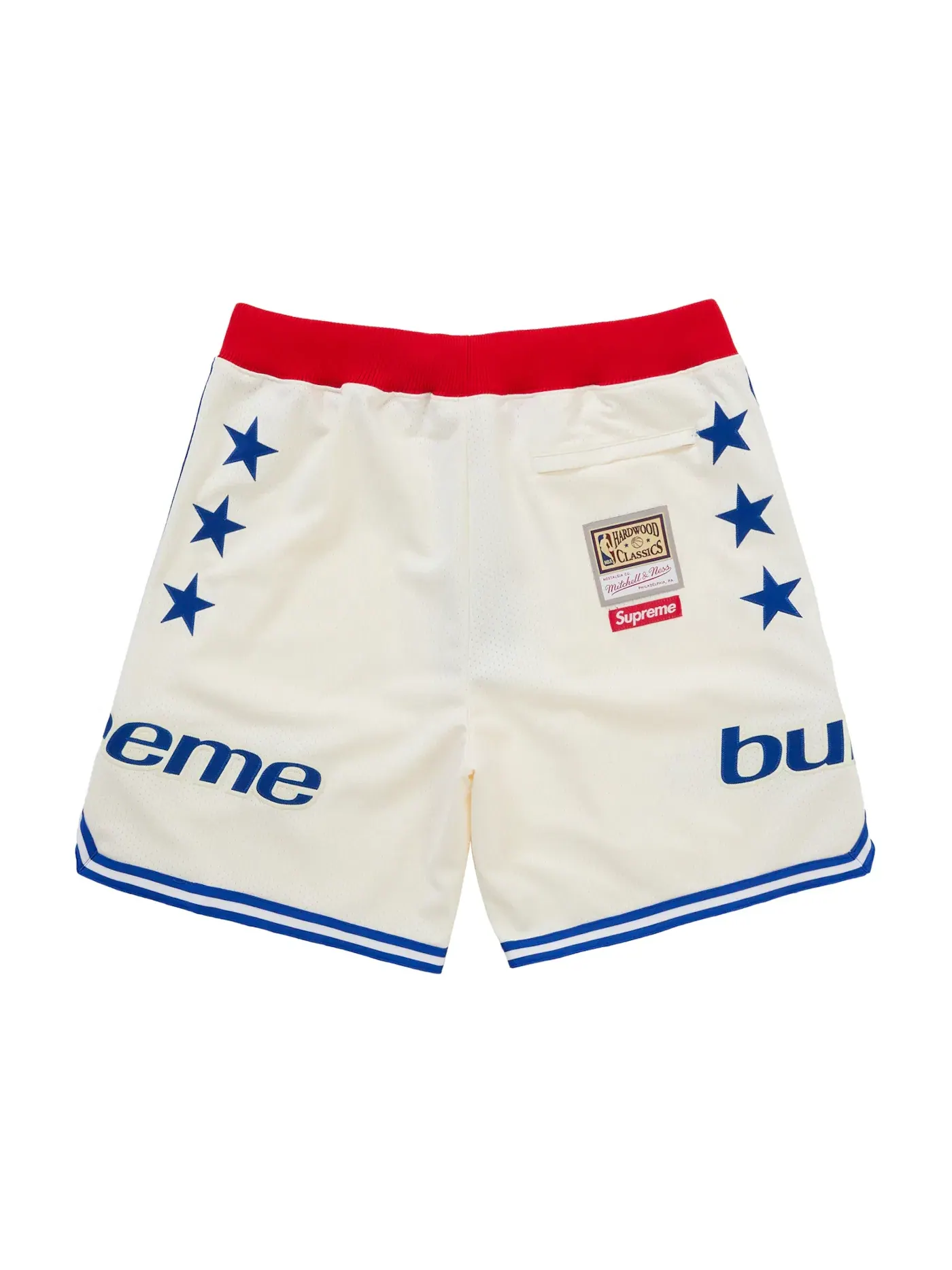 Мужские шорты с принтом Teams Supreme Mitchell & Ness — изображение 4 из 4, белый