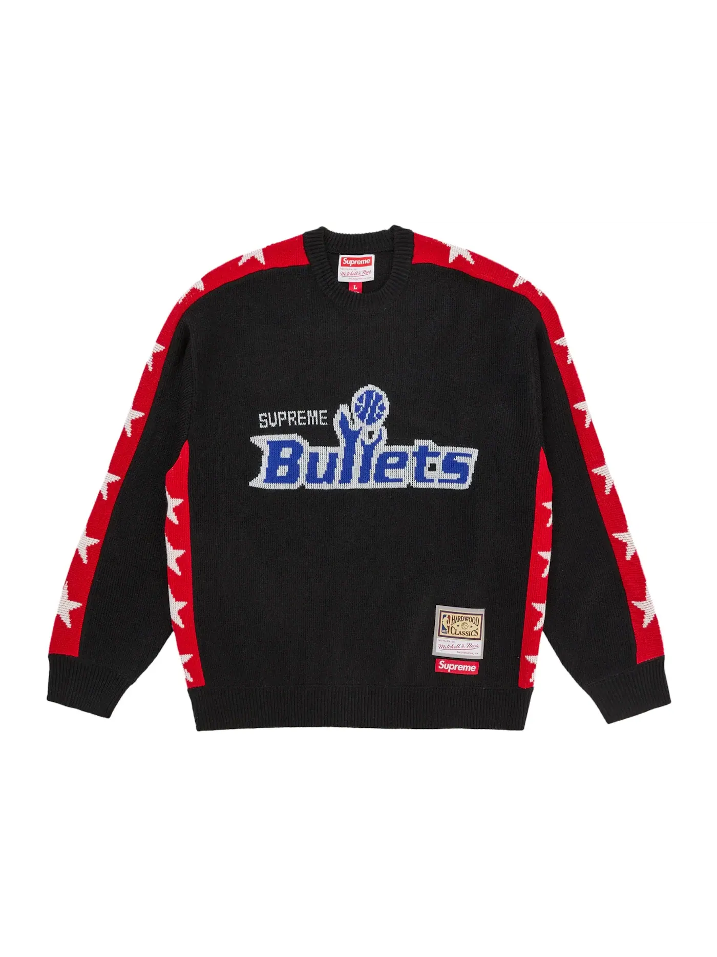 Мужской свитер с принтом Supreme Mitchell & Ness Teams Sweater — изображение 1 из 2, черный