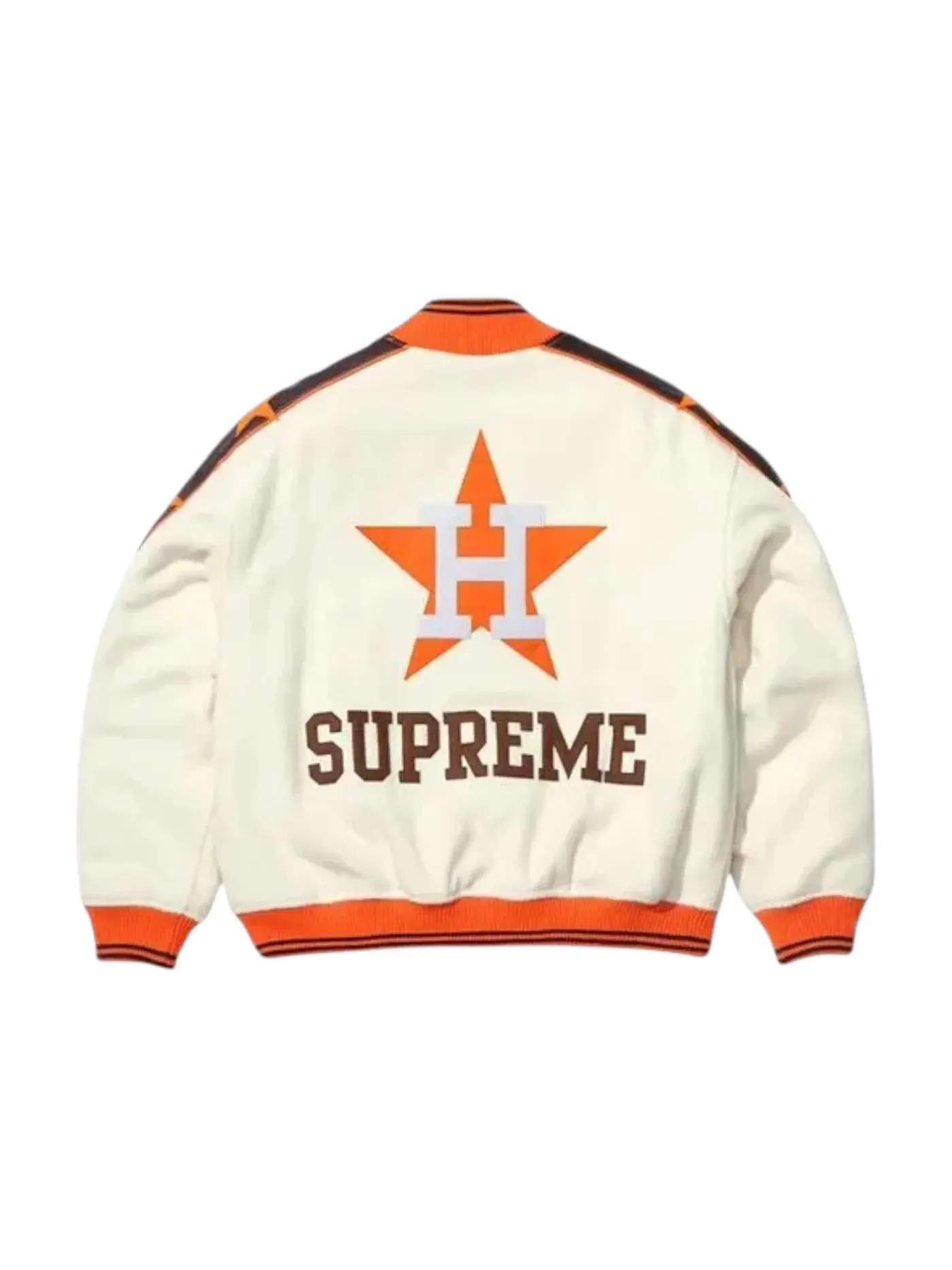 Мужская куртка-бомбер с принтом Supreme Mitchell & Ness Teams Varsity Jacket — изображение 2 из 2, прозрачный