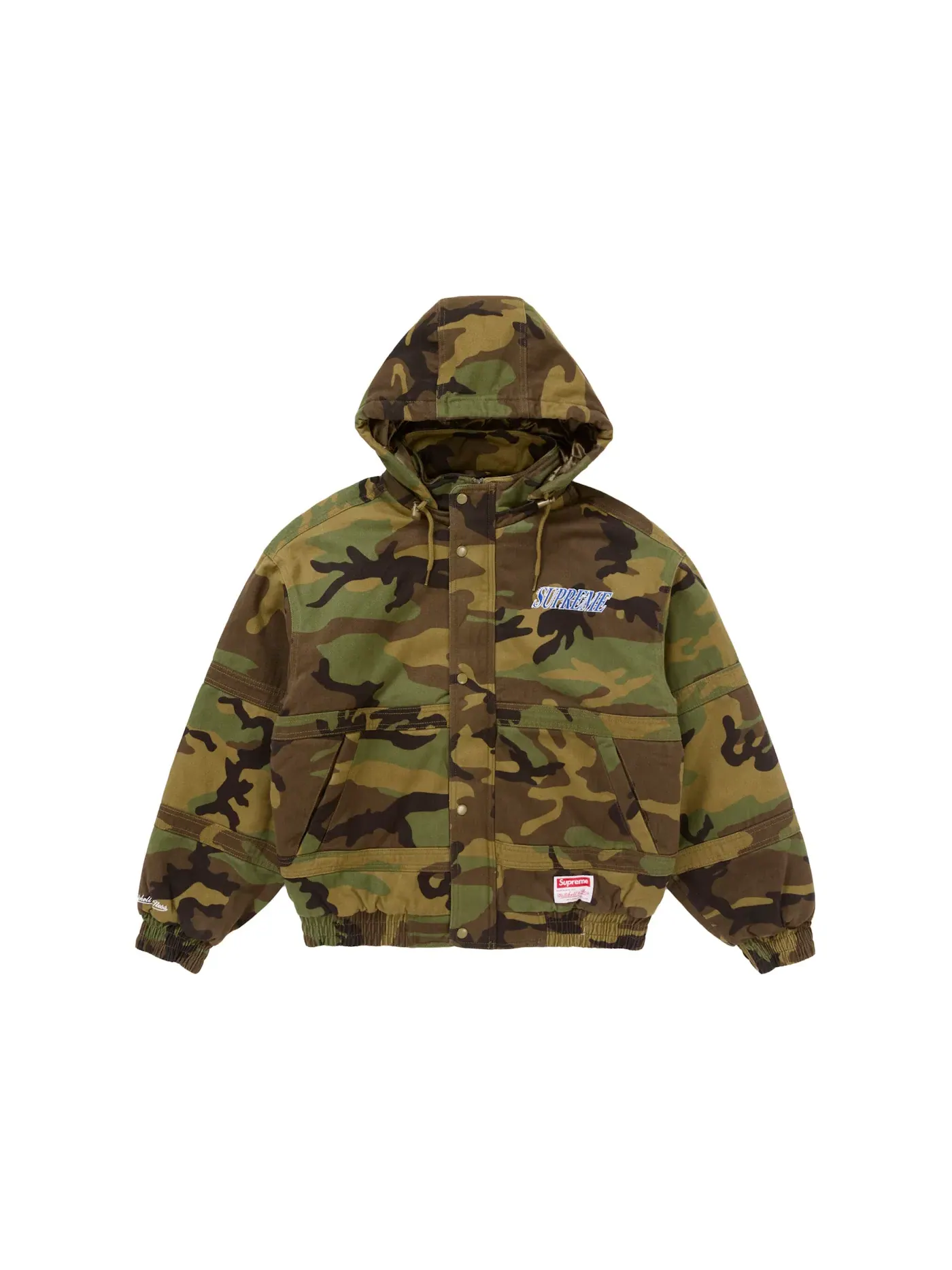Мужская куртка-стадион Supreme Mitchell & Ness Twill Stadium Jacket — изображение 1 из 5, камуфляж