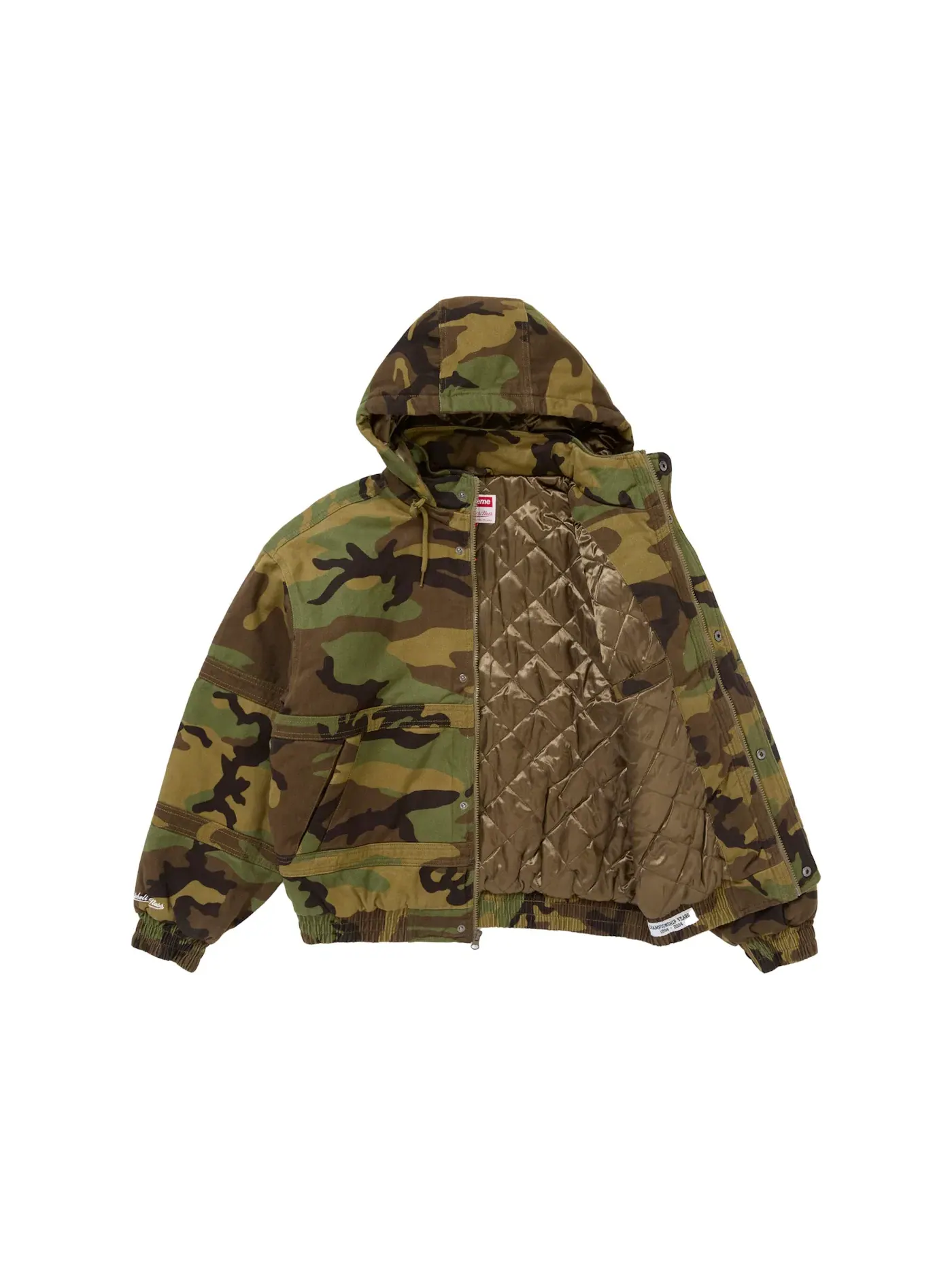 Мужская куртка-стадион Supreme Mitchell & Ness Twill Stadium Jacket — изображение 2 из 5, камуфляж