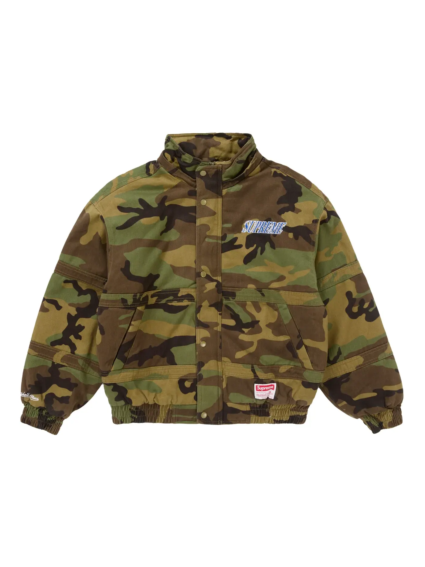 Мужская куртка-стадион Supreme Mitchell & Ness Twill Stadium Jacket — изображение 4 из 5, камуфляж
