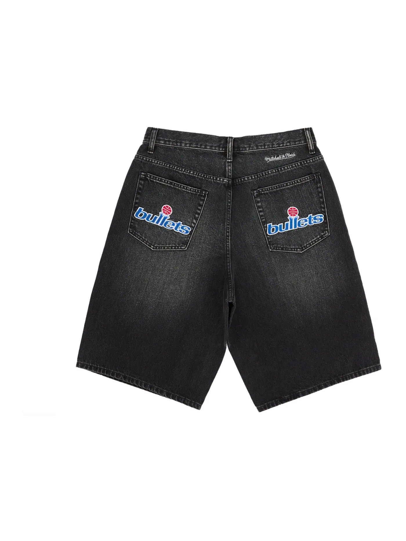 Мужские шорты из денима с принтом Supreme Mitchell & Ness Washington Bullets Baggy Denim Short — изображение 3 из 3, черный