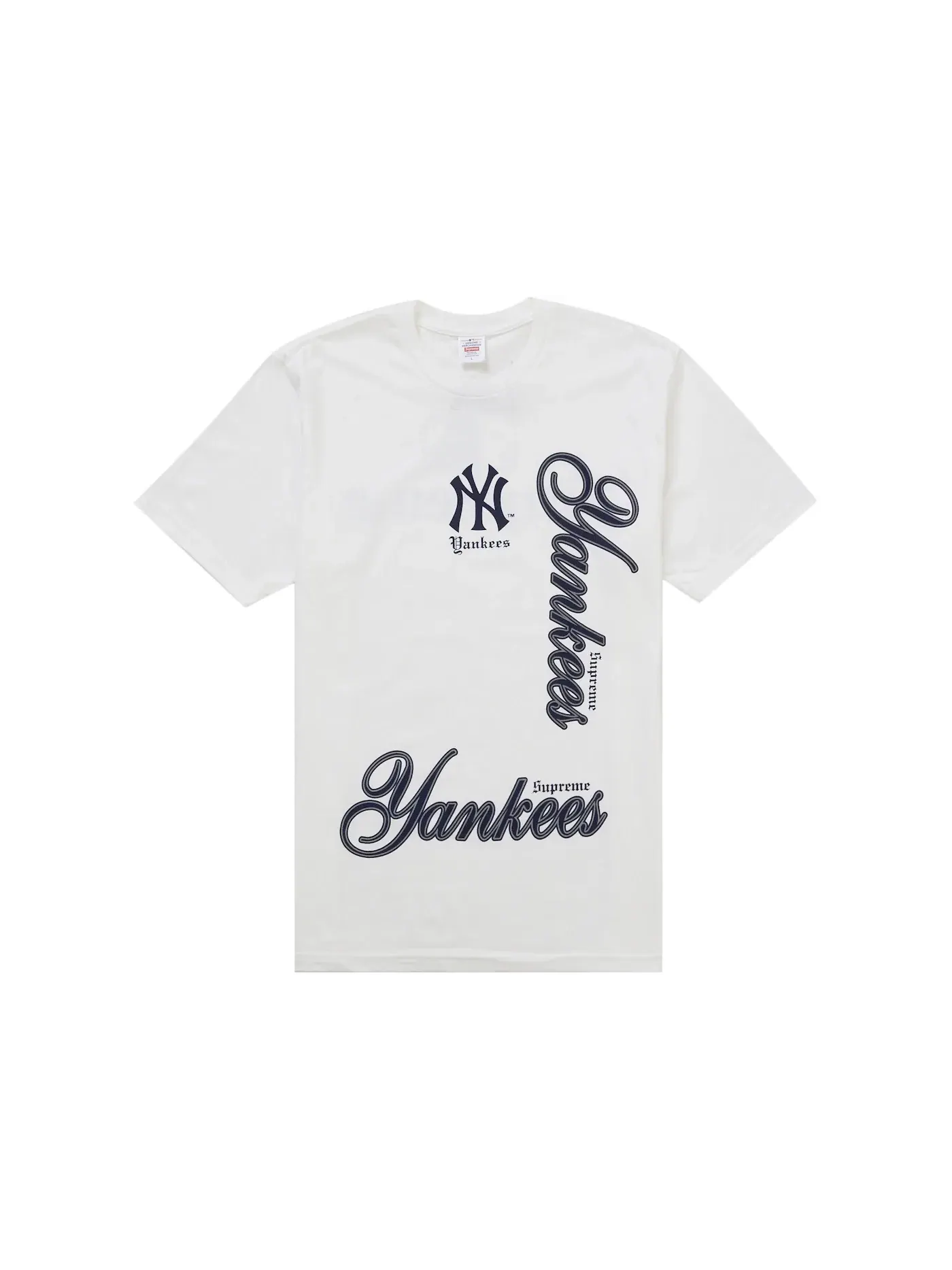 Мужская футболка с принтом Supreme MLB Teams NY Tee — изображение 1 из 2, белый