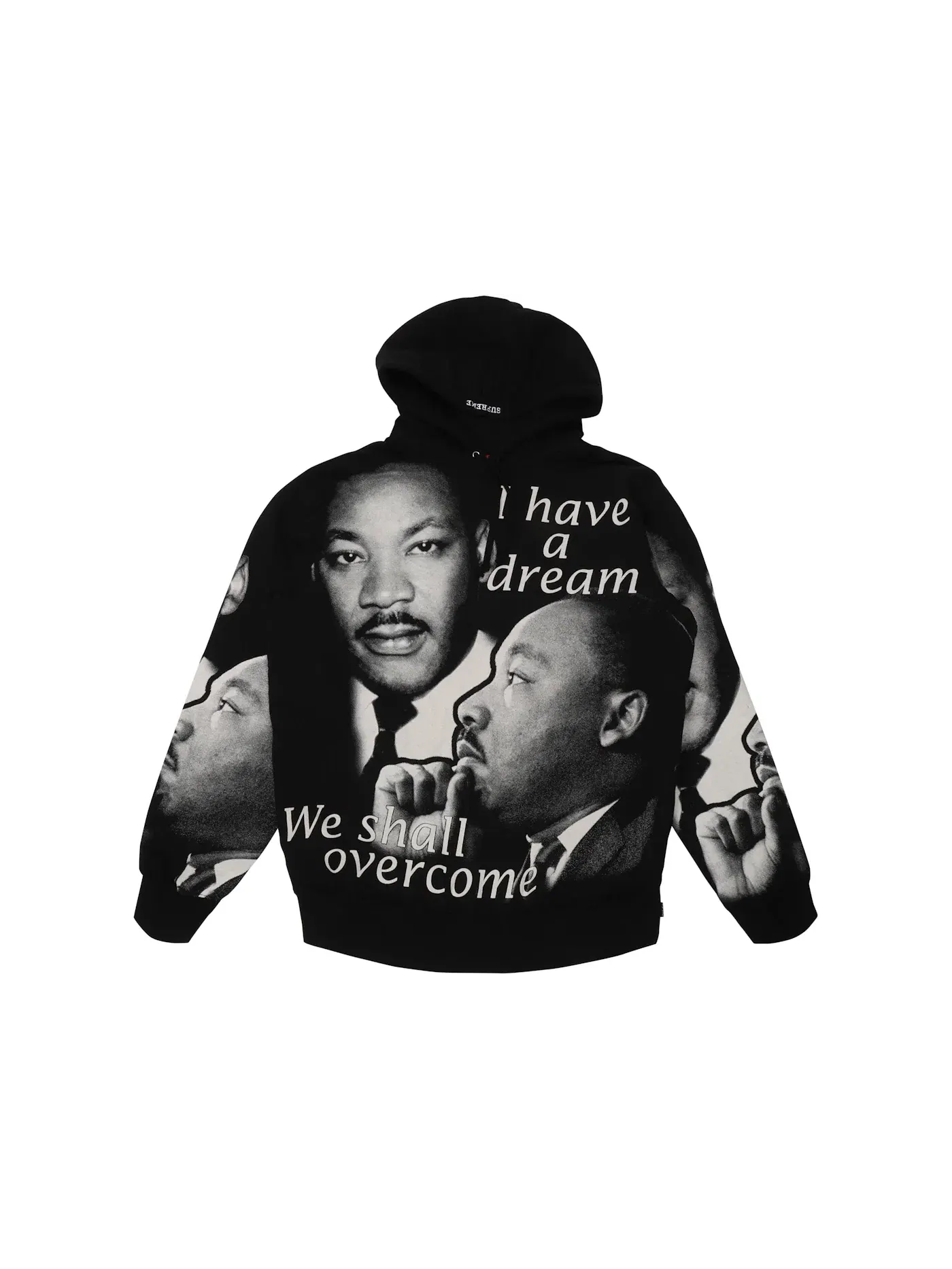 Мужская худи с принтом MLK Supreme — изображение 1 из 2, черный