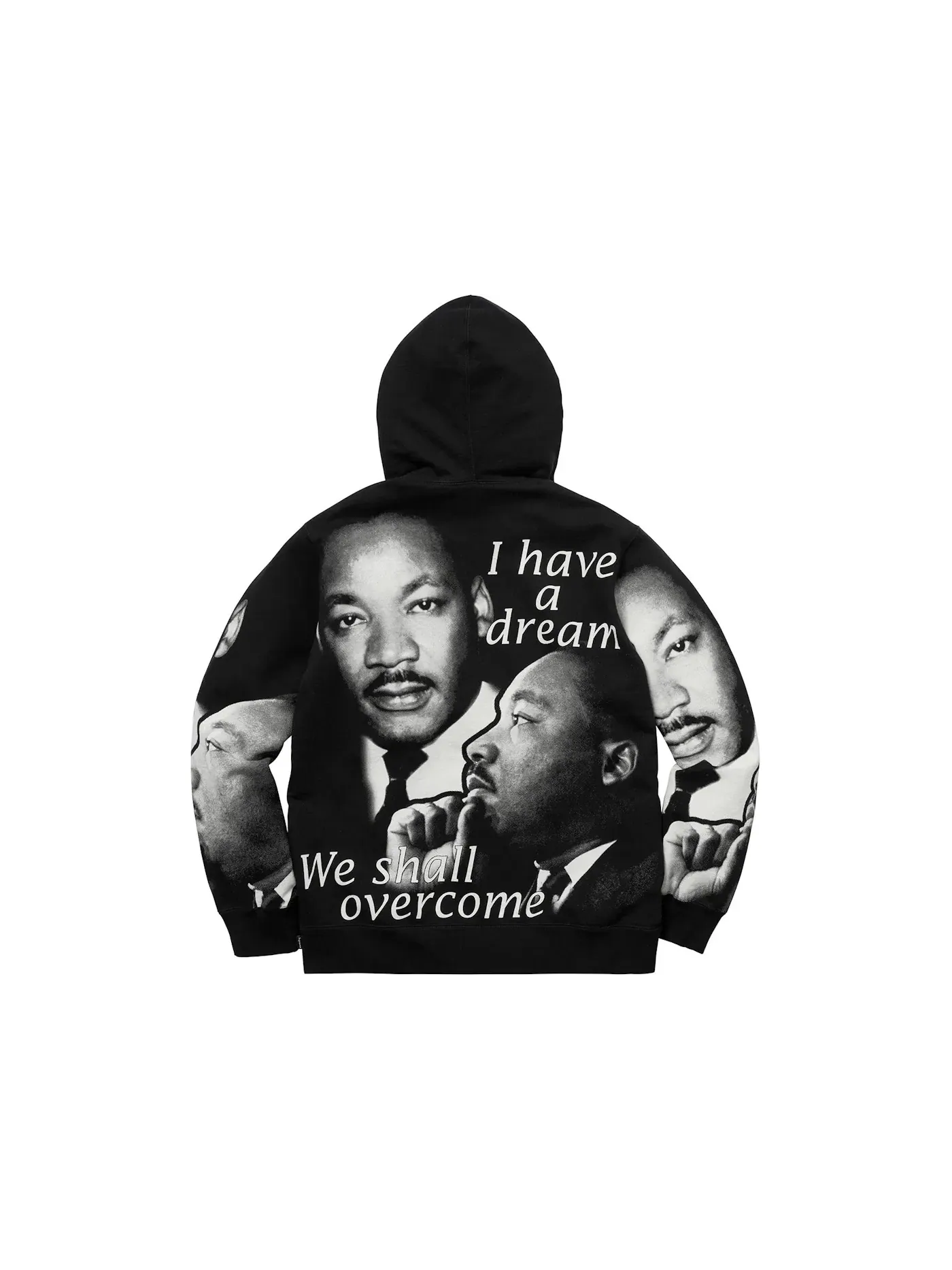 Мужская худи с принтом MLK Supreme — изображение 2 из 2, черный