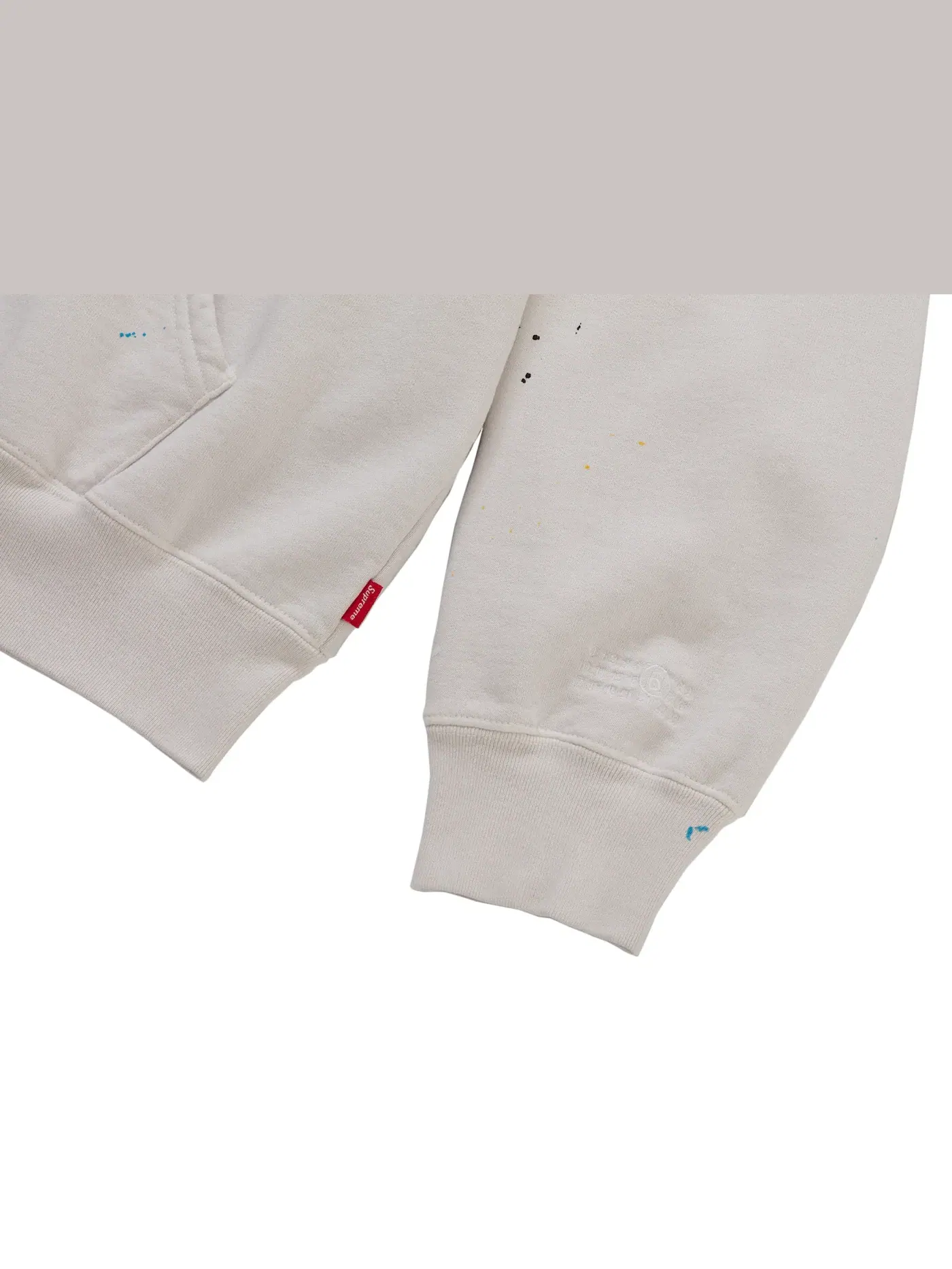 Мужская худи на молнии с принтом Supreme MM6 Maison Margiela Box Logo — изображение 4 из 4, белый