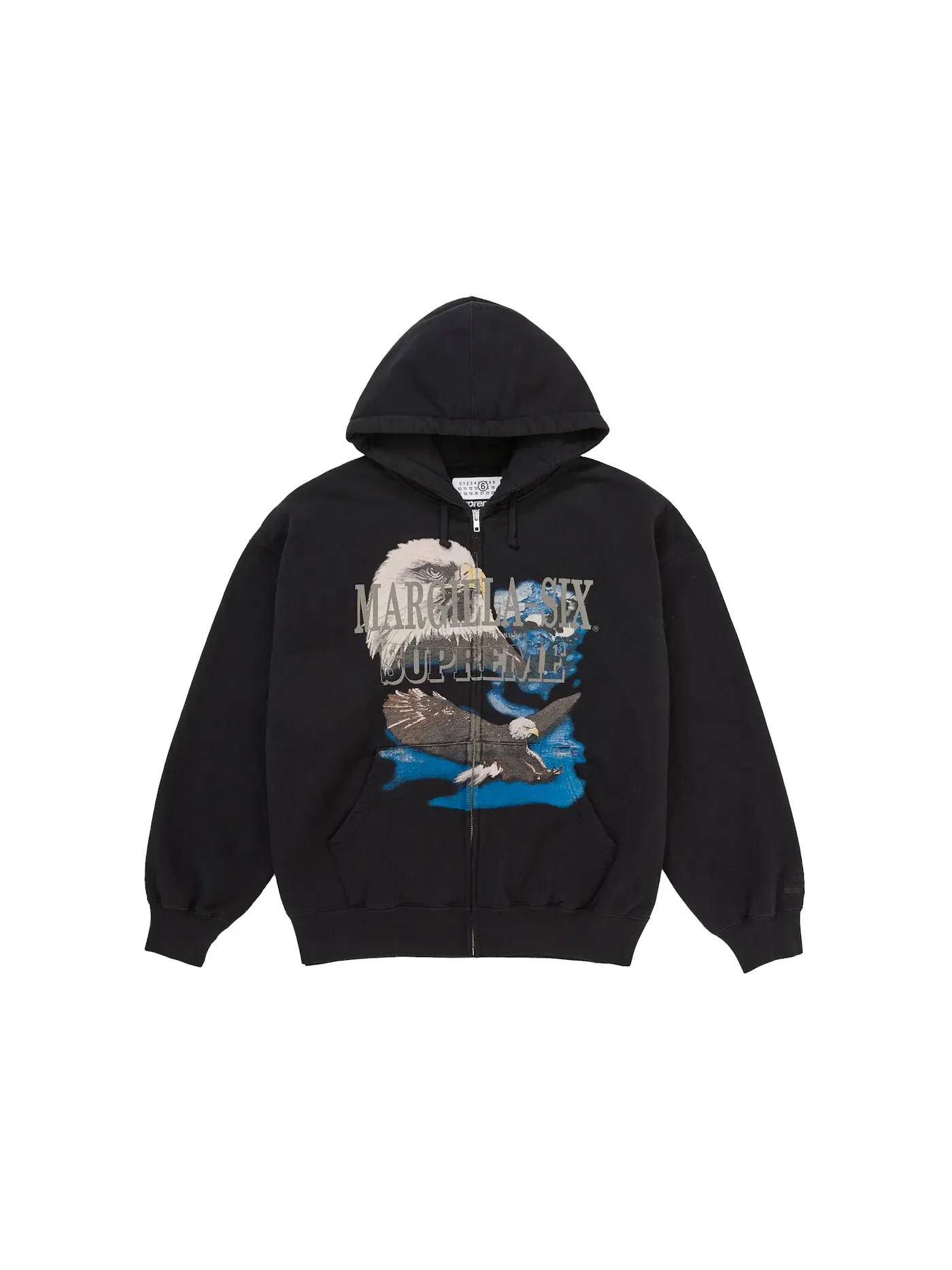 Мужская худи на молнии с принтом Eagle Supreme MM6 Maison Margiela — изображение 1 из 3, черный