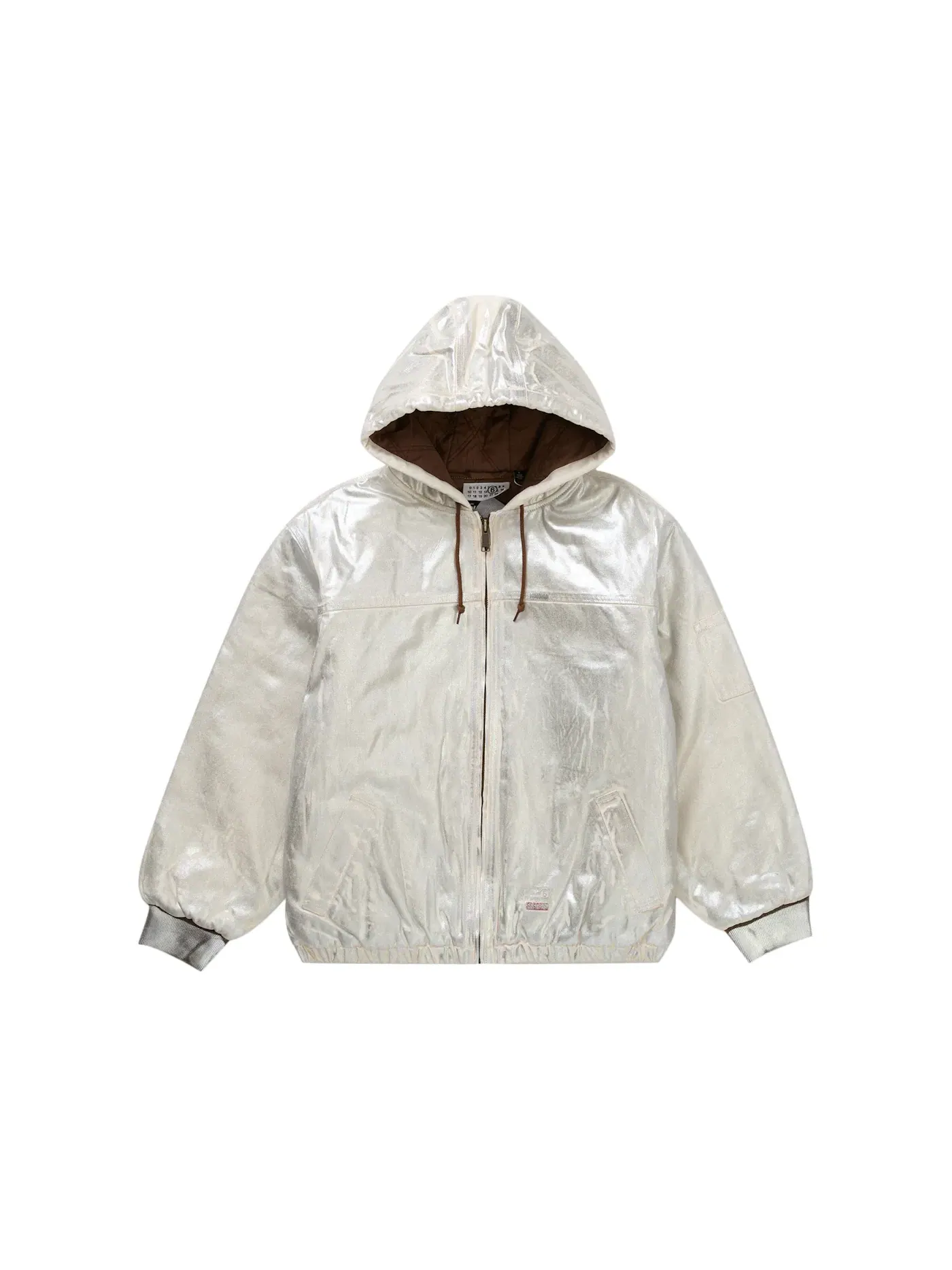 Мужская куртка с капюшоном с принтом Supreme MM6 Maison Margiela Foil Hooded Work Jacket — изображение 1 из 3, прозрачный