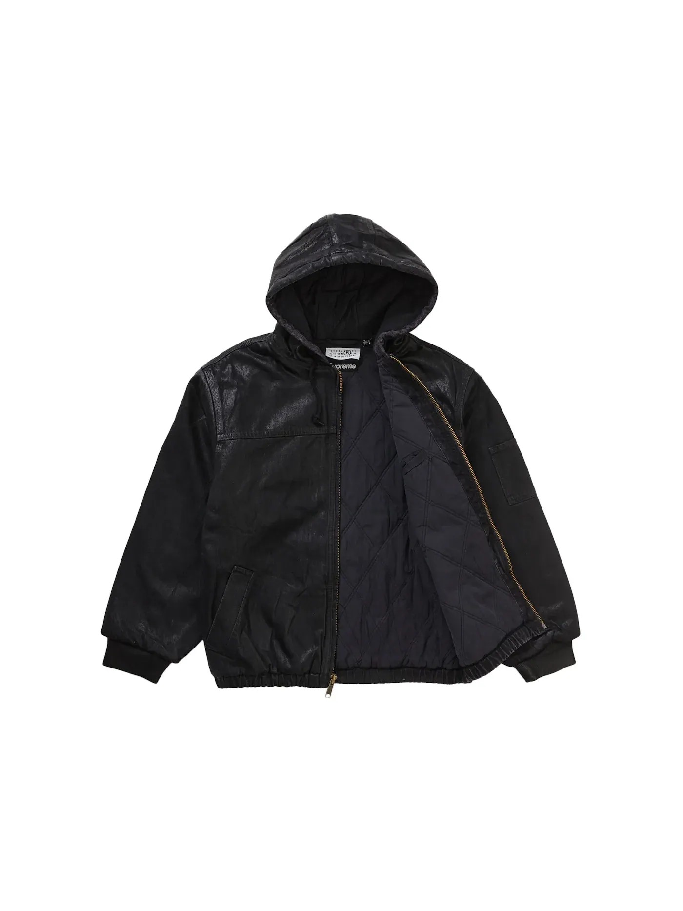 Мужская куртка с капюшоном Foil Hooded Work Jacket Supreme — изображение 2 из 3, черный