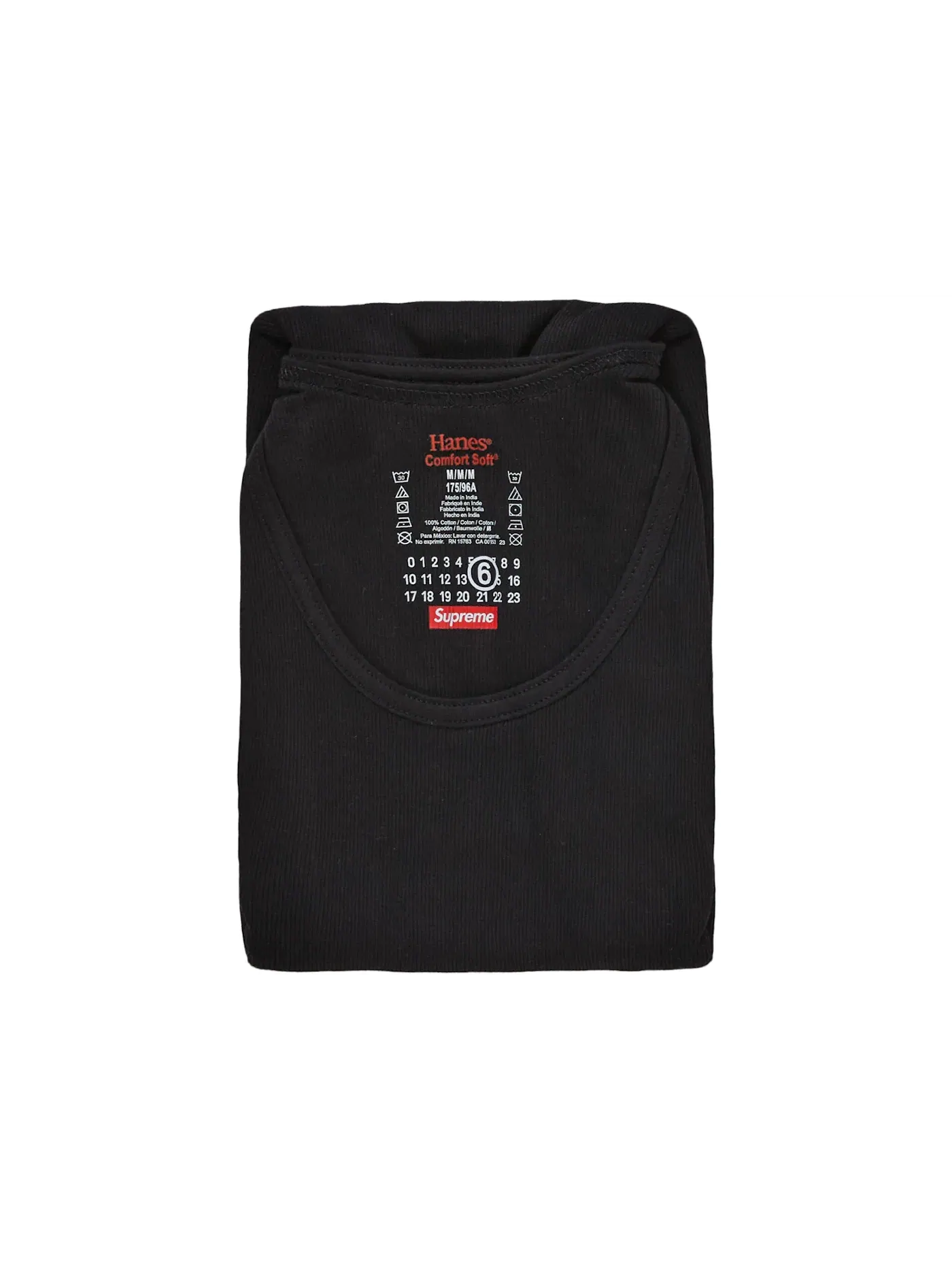 Мужской топ-майка без рукавов с длинным рукавом Tank Top (2 Pack) Supreme — изображение 5 из 5, черный
