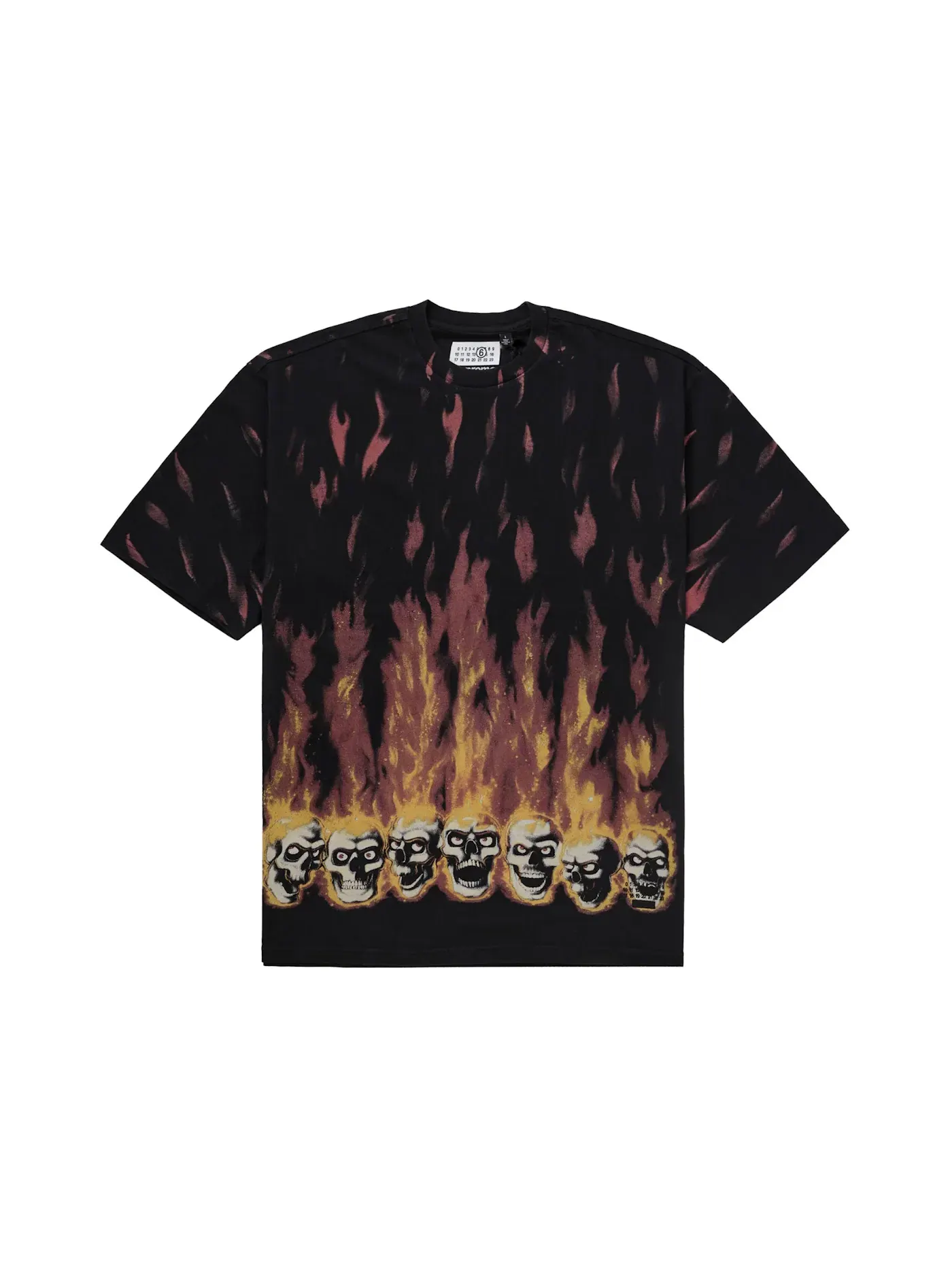 Мужская футболка с принтом Supreme MM6 Maison Margiela Liquid Blue Oversized Tee — изображение 1 из 2, черный