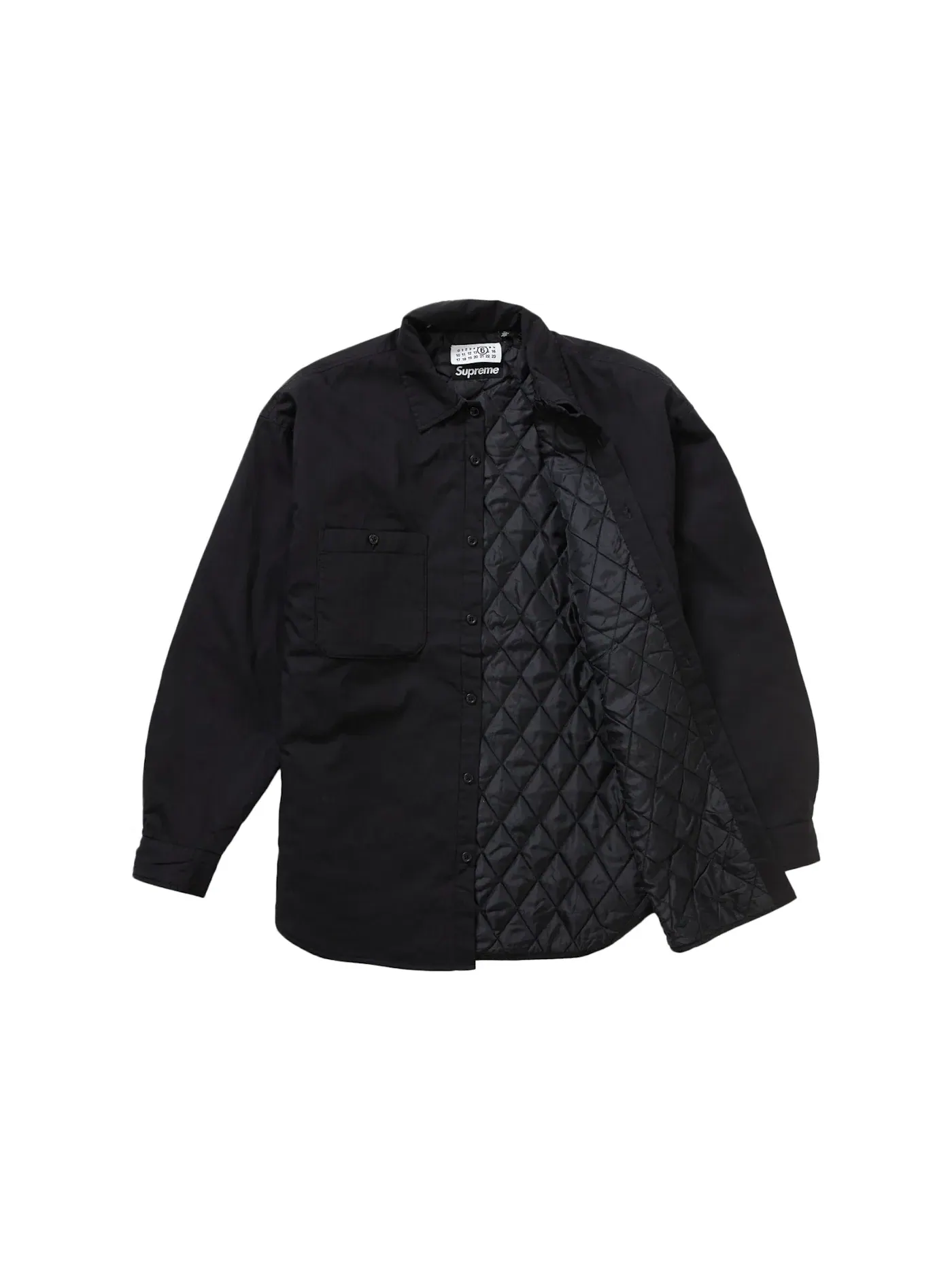 Мужская рубашка с наполнителем Supreme MM6 Maison Margiela Shirt — изображение 2 из 3, черный