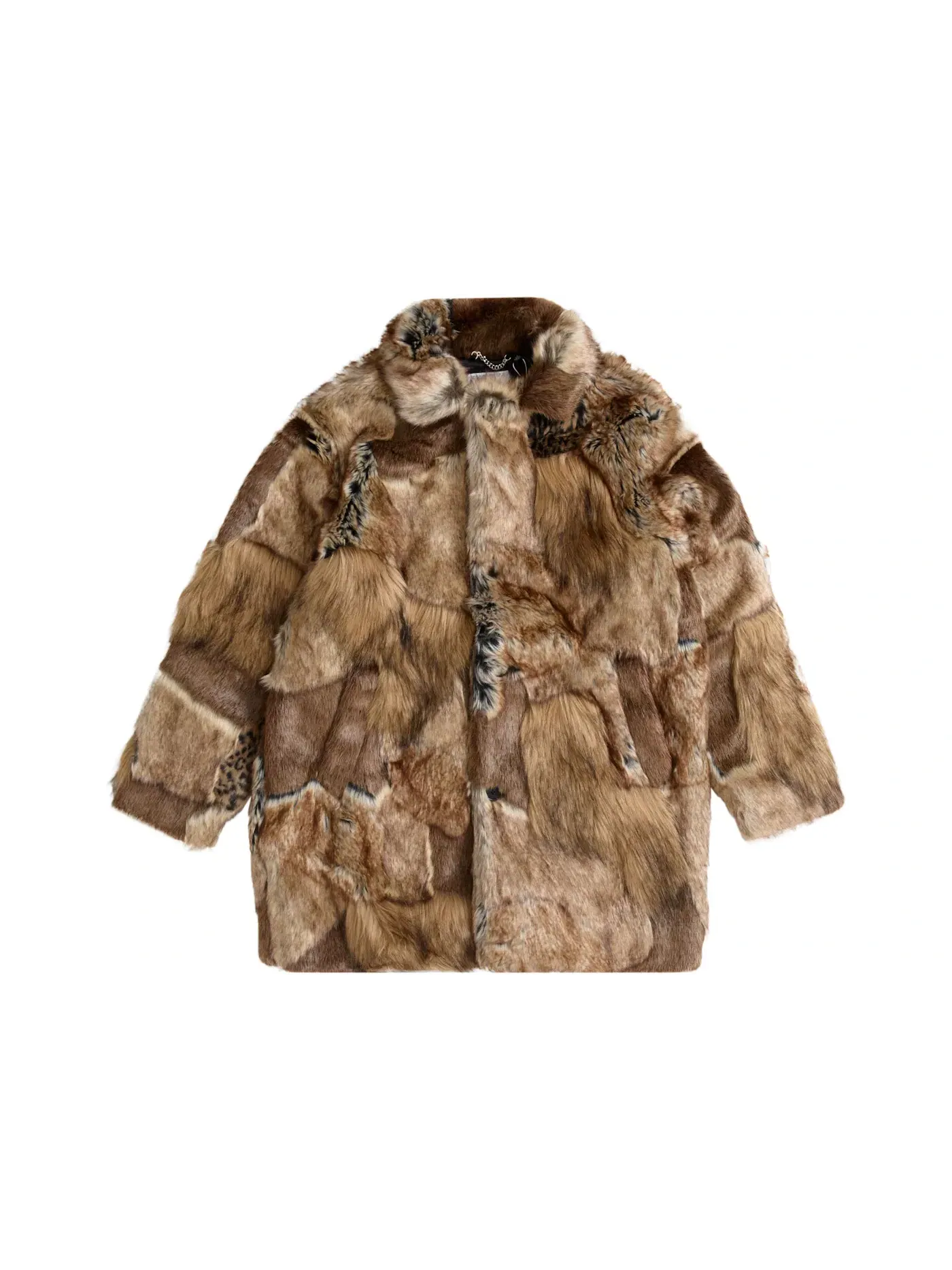 Мужское пальто с панельным принтом Supreme MM6 Maison Margiela — изображение 1 из 3, коричневый