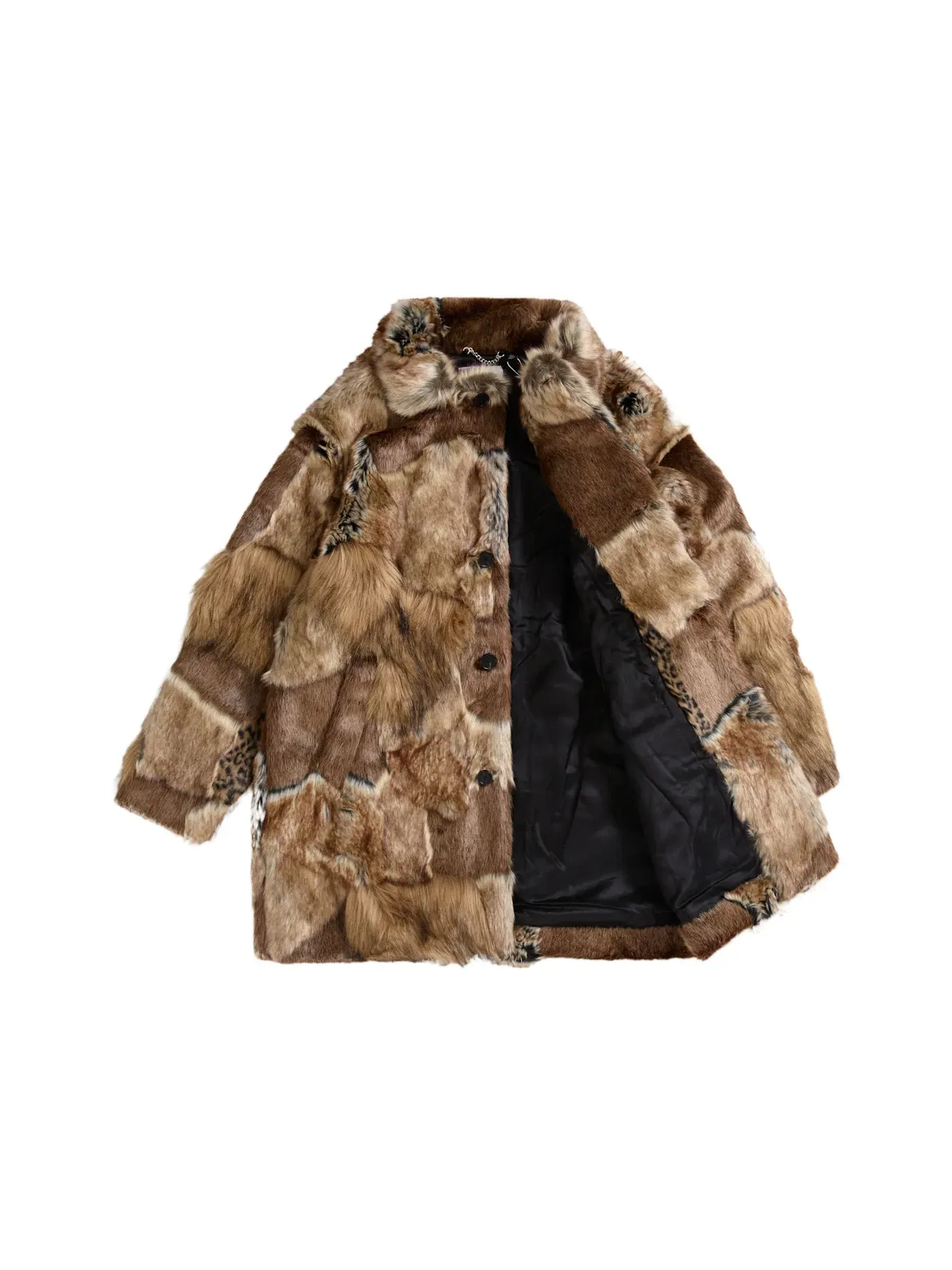 Мужское пальто с панельным принтом Supreme MM6 Maison Margiela — изображение 2 из 3, коричневый