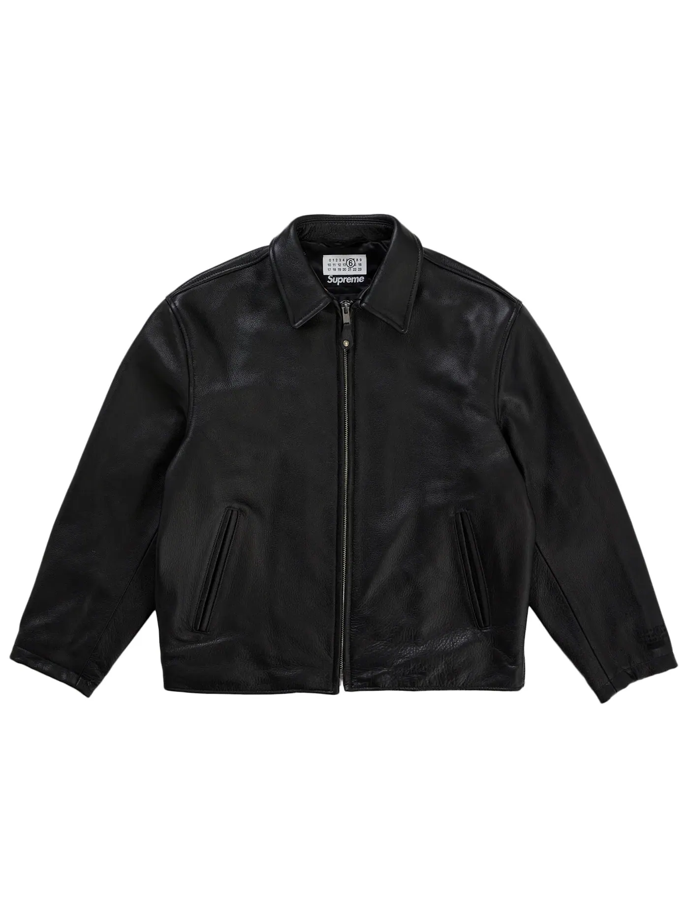 Мужская куртка из кожи с принтом Eagle Supreme MM6 Maison Margiela Schott — изображение 3 из 3, черный