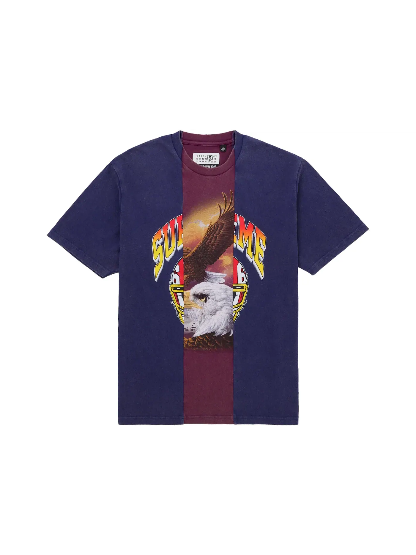 Мужская футболка с разрезом Supreme MM6 Maison Margiela Split — изображение 1 из 2, темно-синий