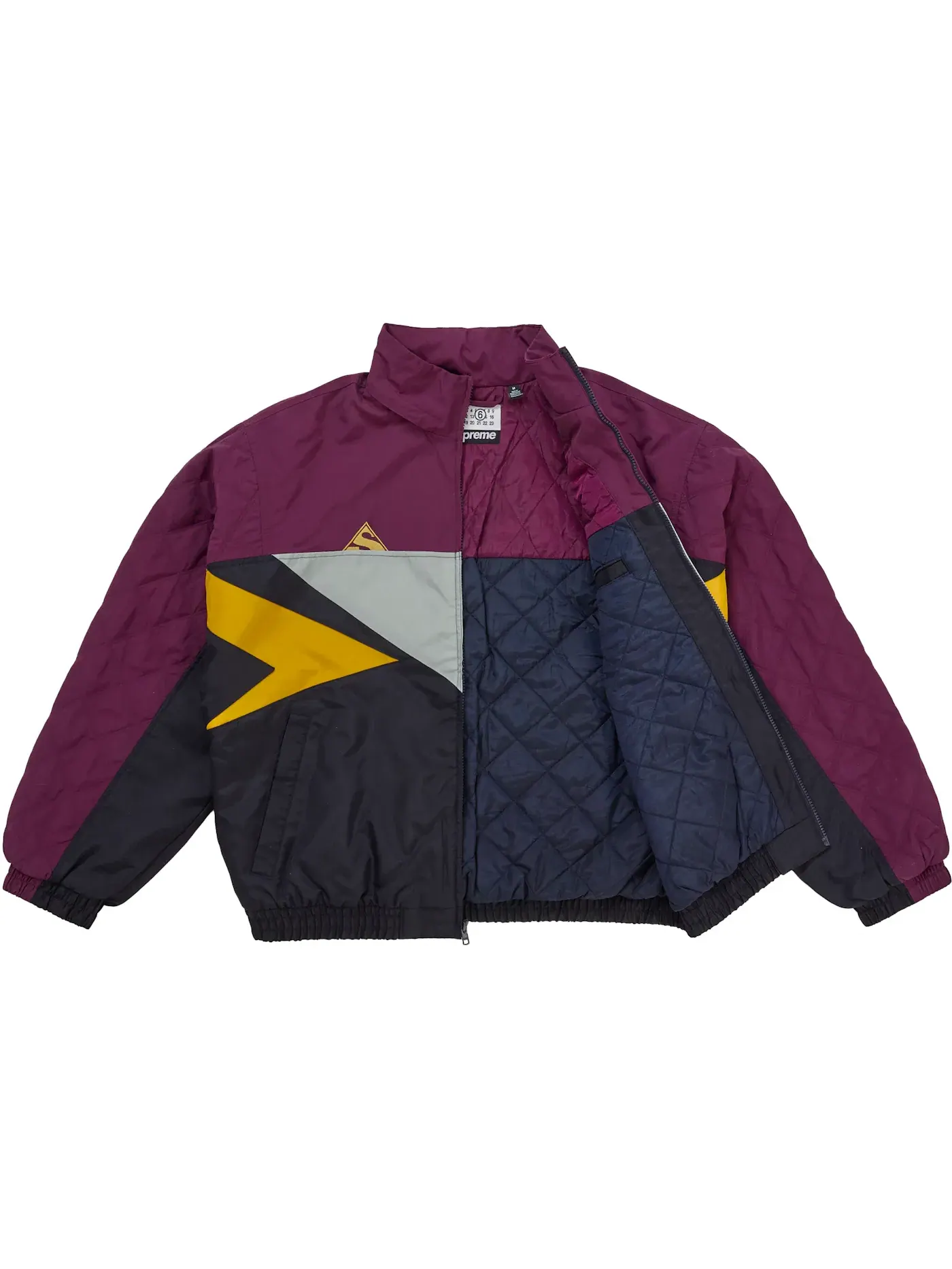 Мужская куртка-стадион с разрезом Jacket Supreme — изображение 4 из 5, фиолетовый