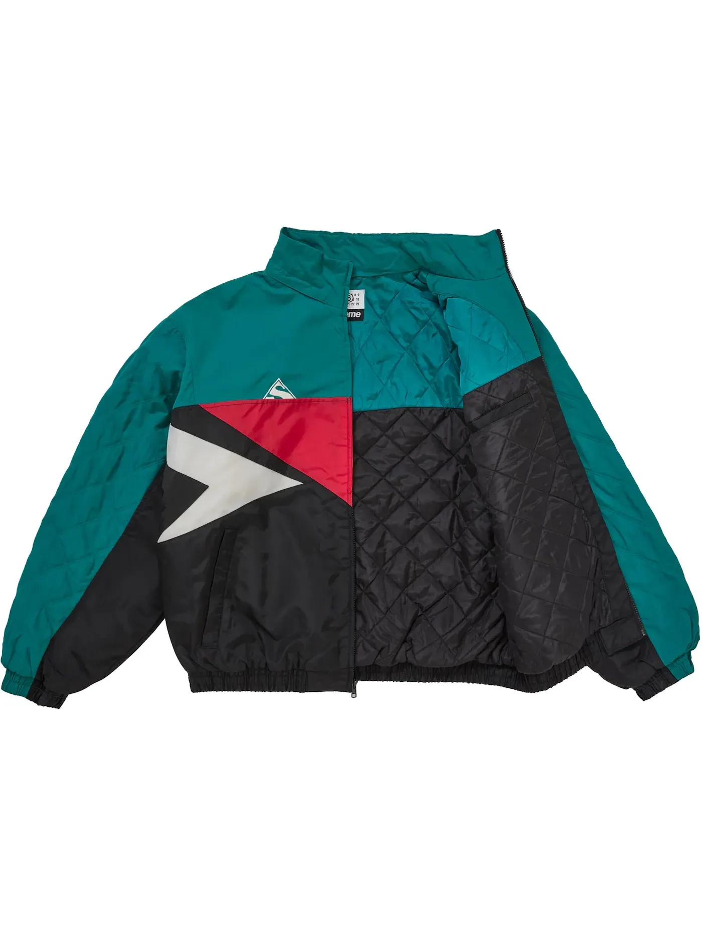 Мужская куртка-стадион с разрезом Split Stadium Jacket Supreme — изображение 5 из 5, бирюзовый