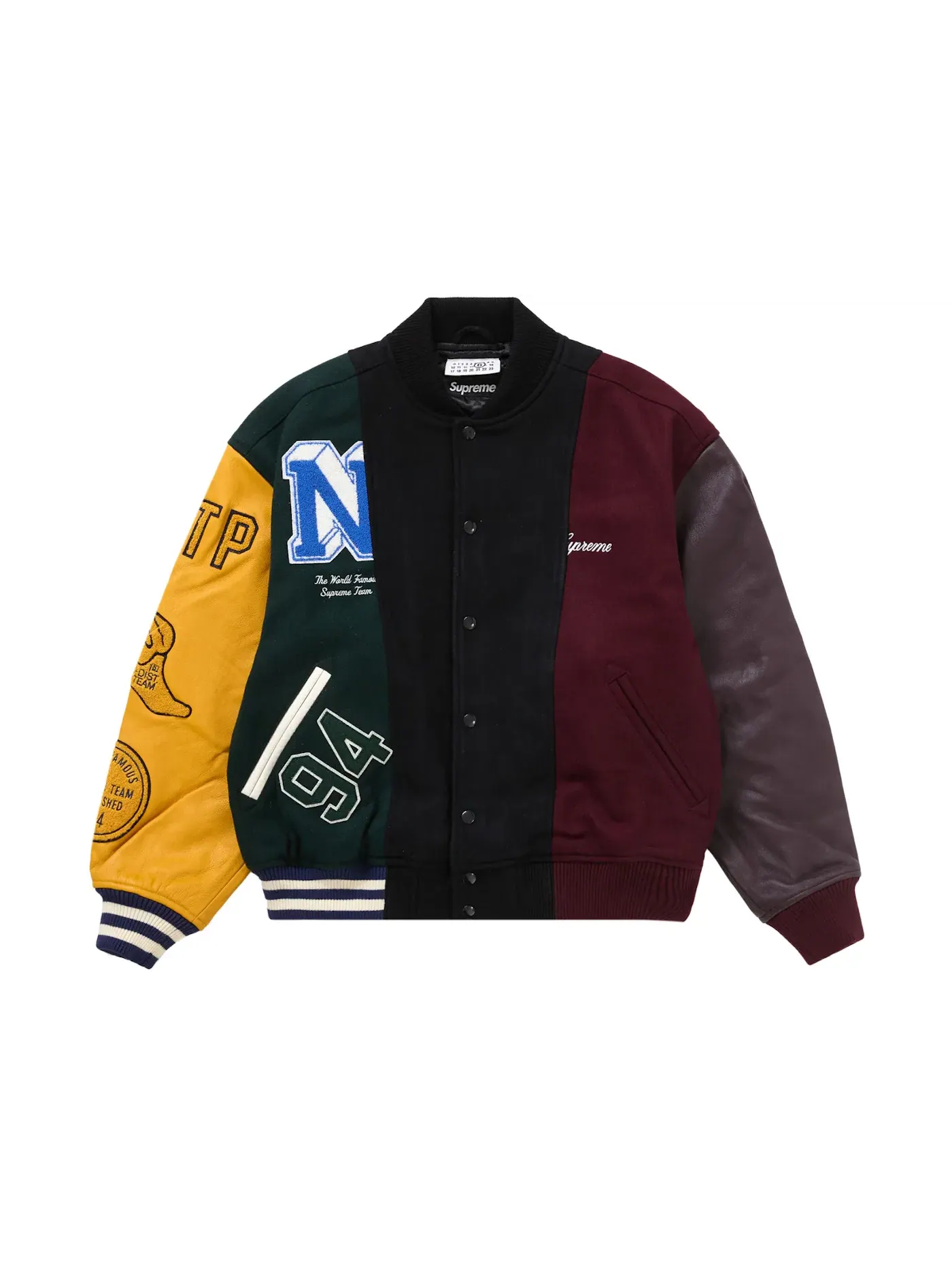 Мужская куртка-бомбер с контрастными рукавами Jacket Supreme — изображение 1 из 3, мульти