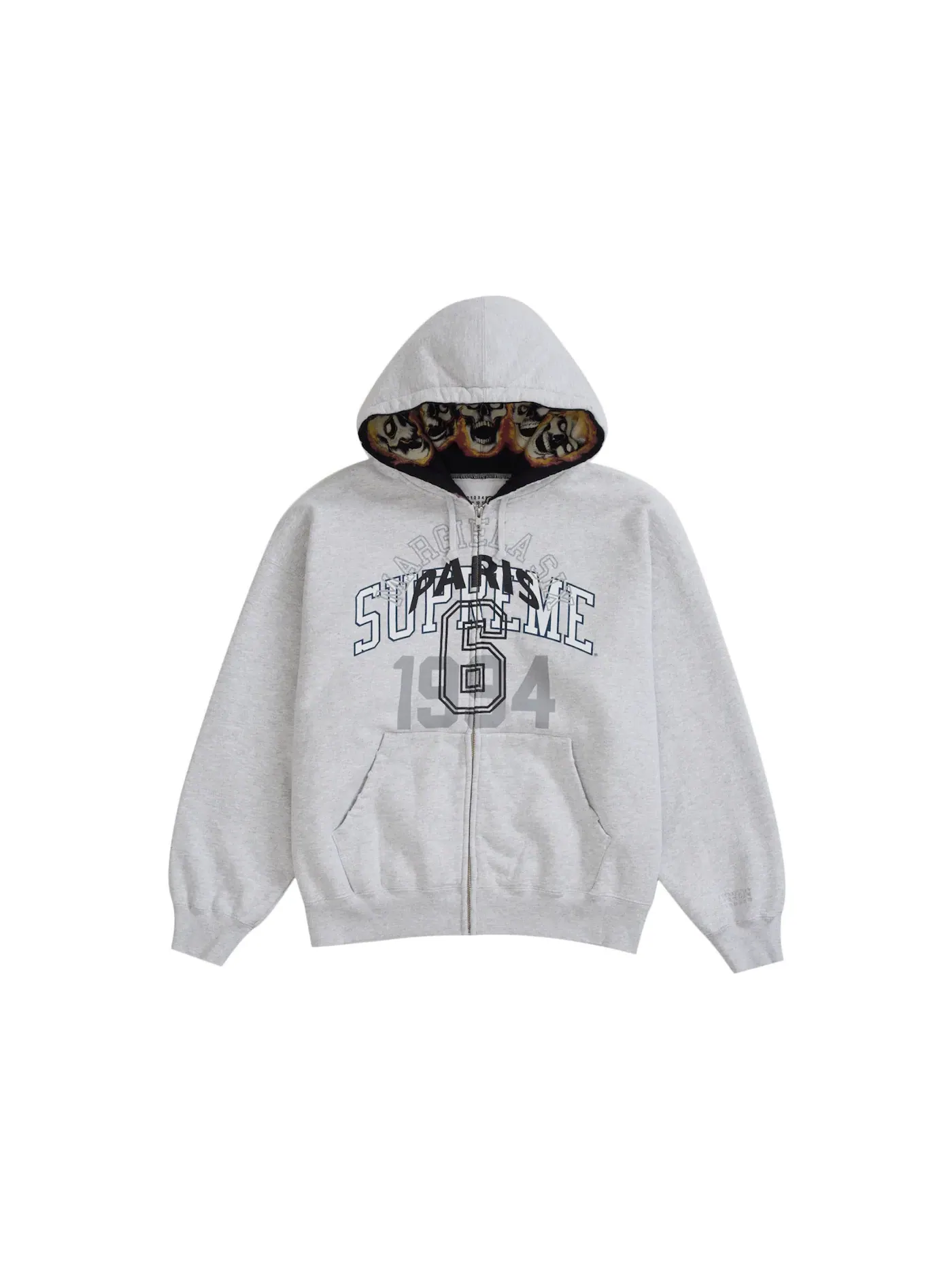 Мужская худи на молнии Supreme MM6 Maison Margiela — изображение 1 из 3, серый