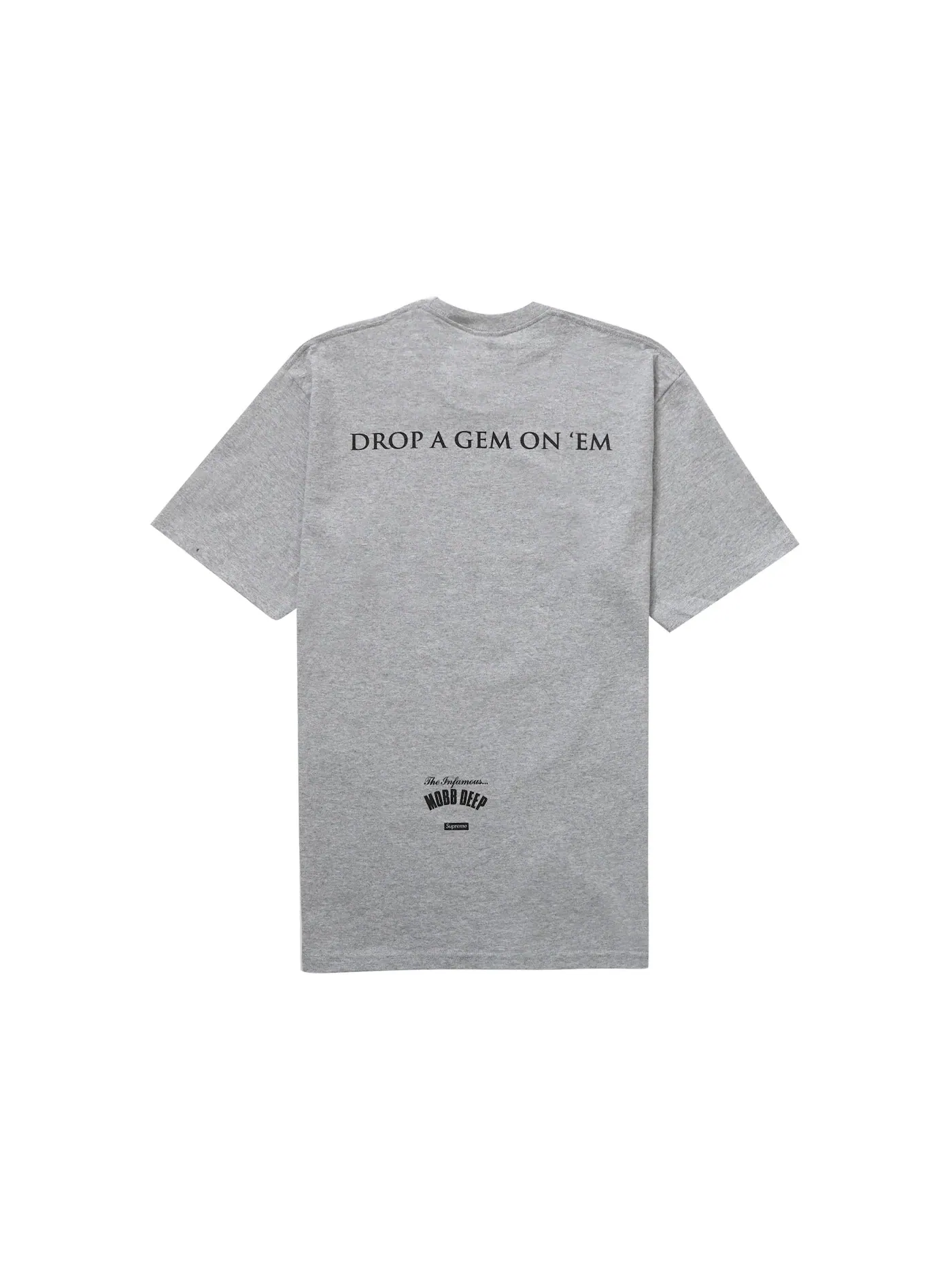 Мужская футболка с принтом Supreme Mobb Deep Dragon Tee — изображение 2 из 2, серый