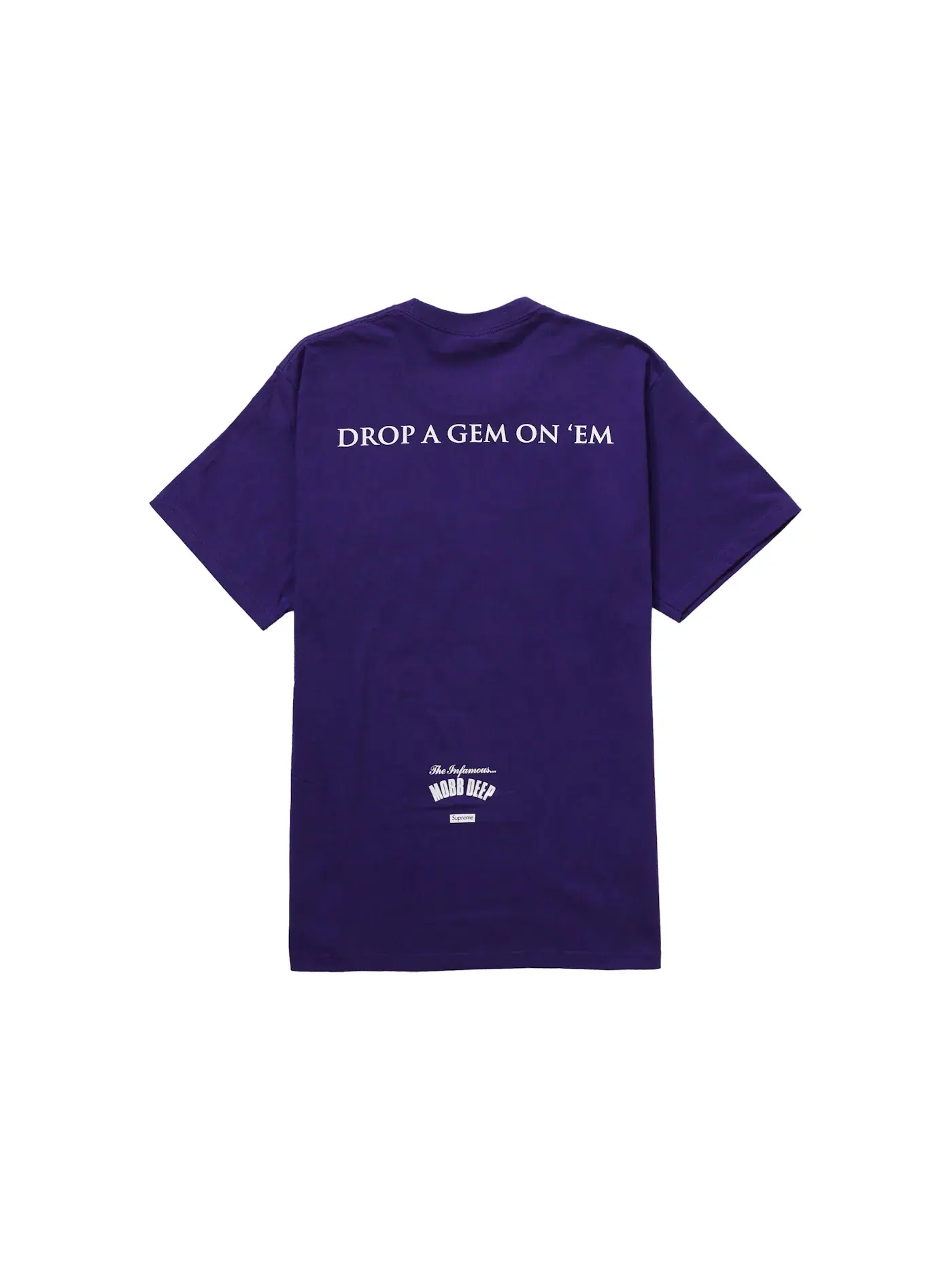 Мужская футболка с принтом Supreme Mobb Deep Dragon Tee — изображение 2 из 2, фиолетовый