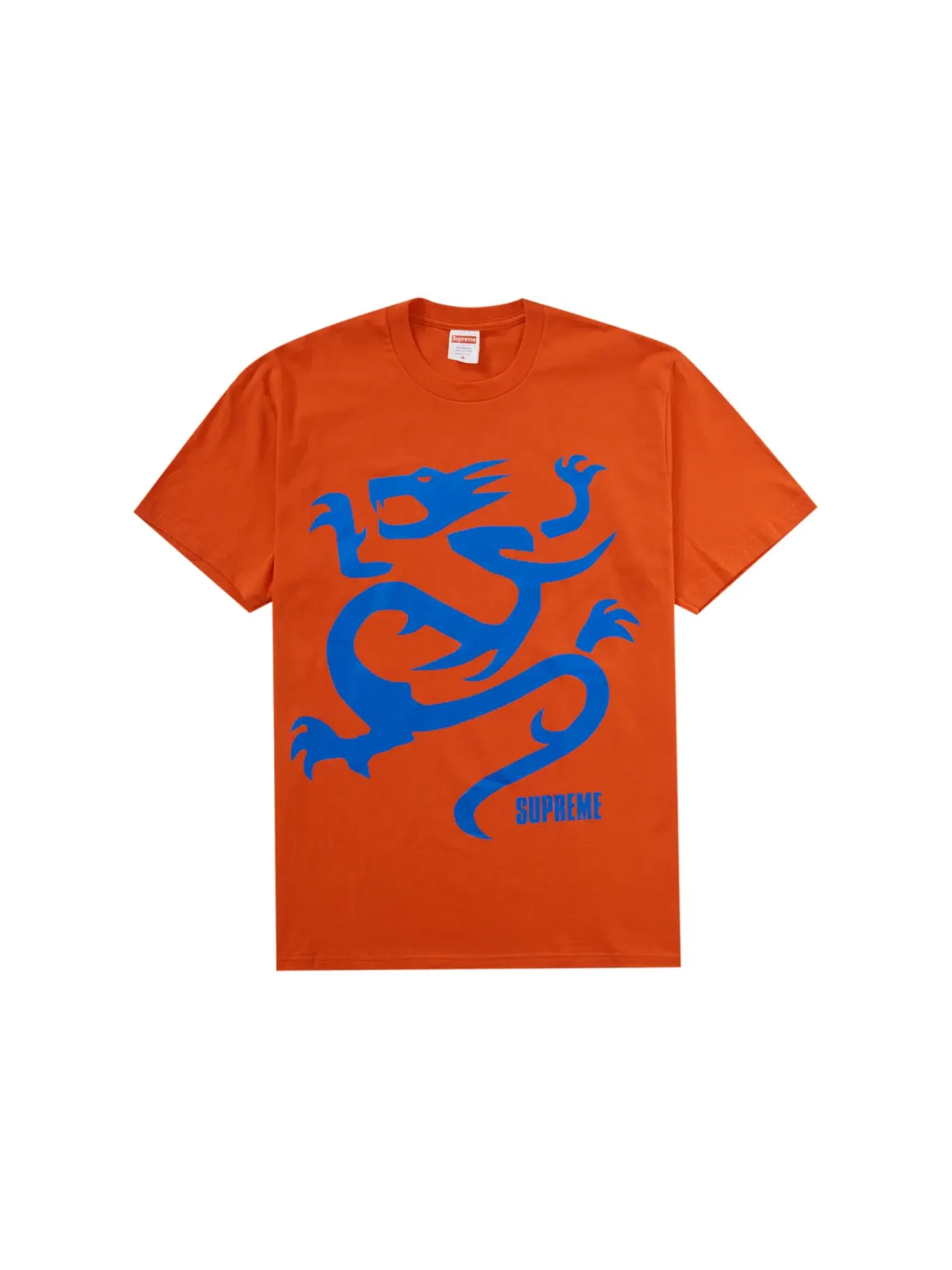 Мужская футболка с принтом Supreme Mobb Deep Dragon Tee — изображение 1 из 2, томатный