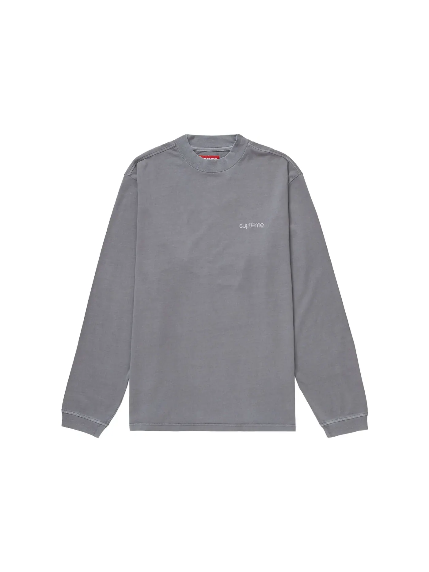 Мужская футболка с принтом Supreme L/S Top (FW23) — изображение 1 из 1, серый